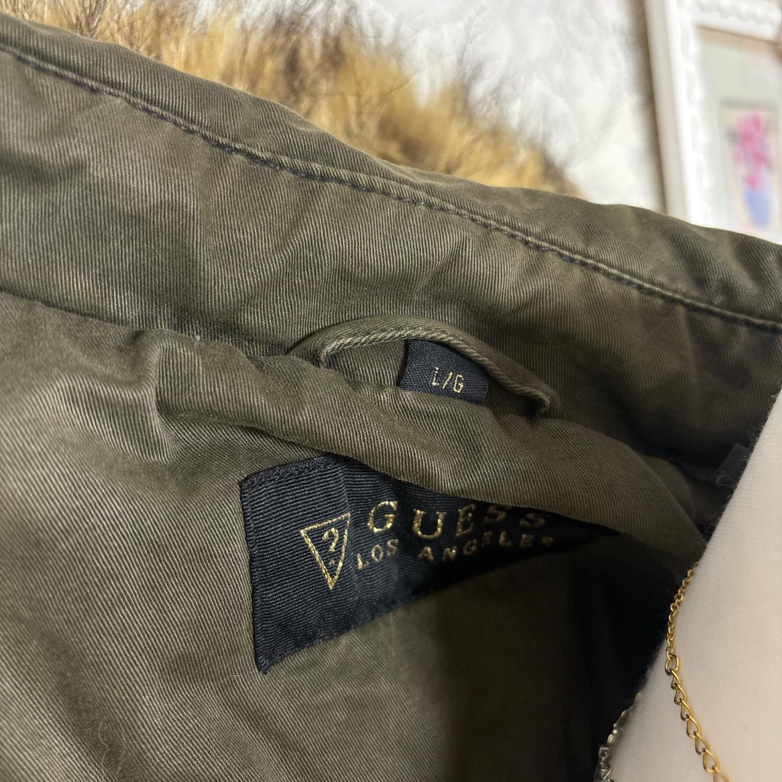 Guess y2k fur hood green jacket Size L / US 10 / IT 46 - 5 Thumbnail