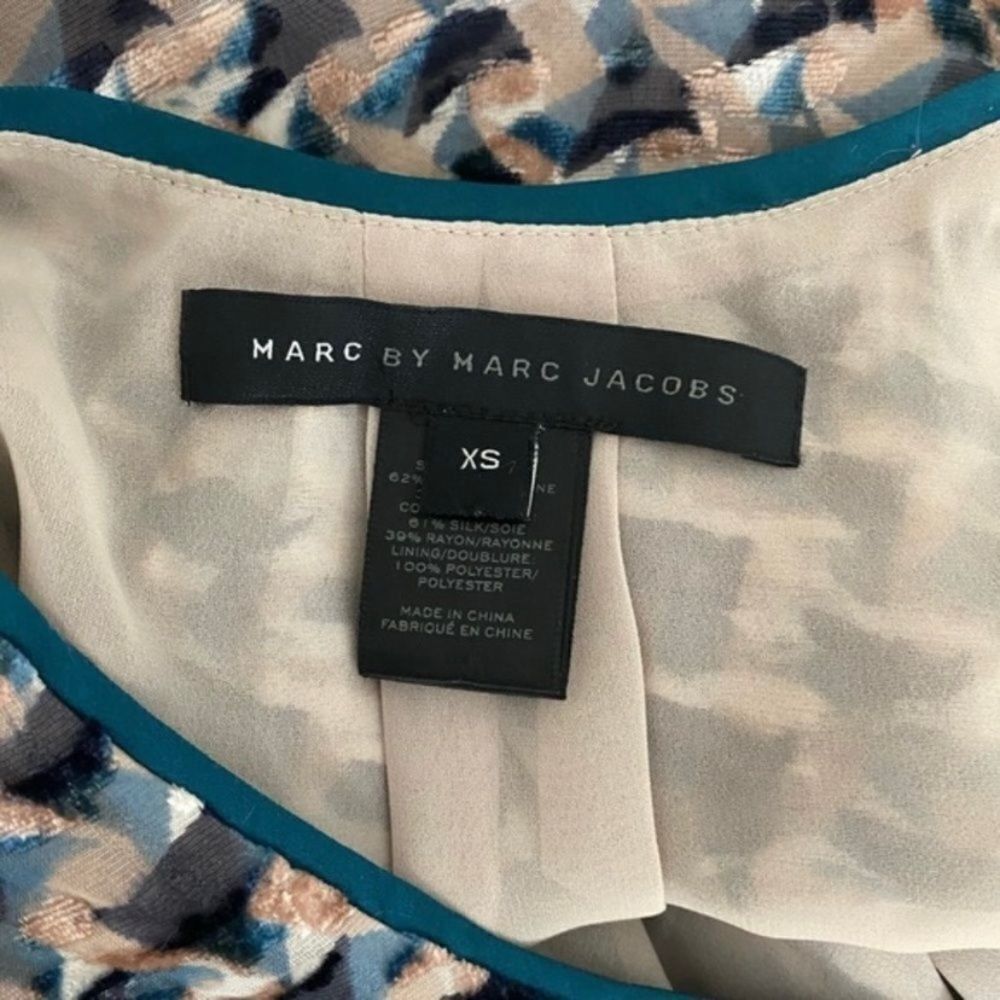 Marc by Marc Jacobs Marc by Marc Jacobs XS Puzzle Print Devore Velvet Sleeveless Size XS / US 0-2 / IT 36-38 - 6 Thumbnail