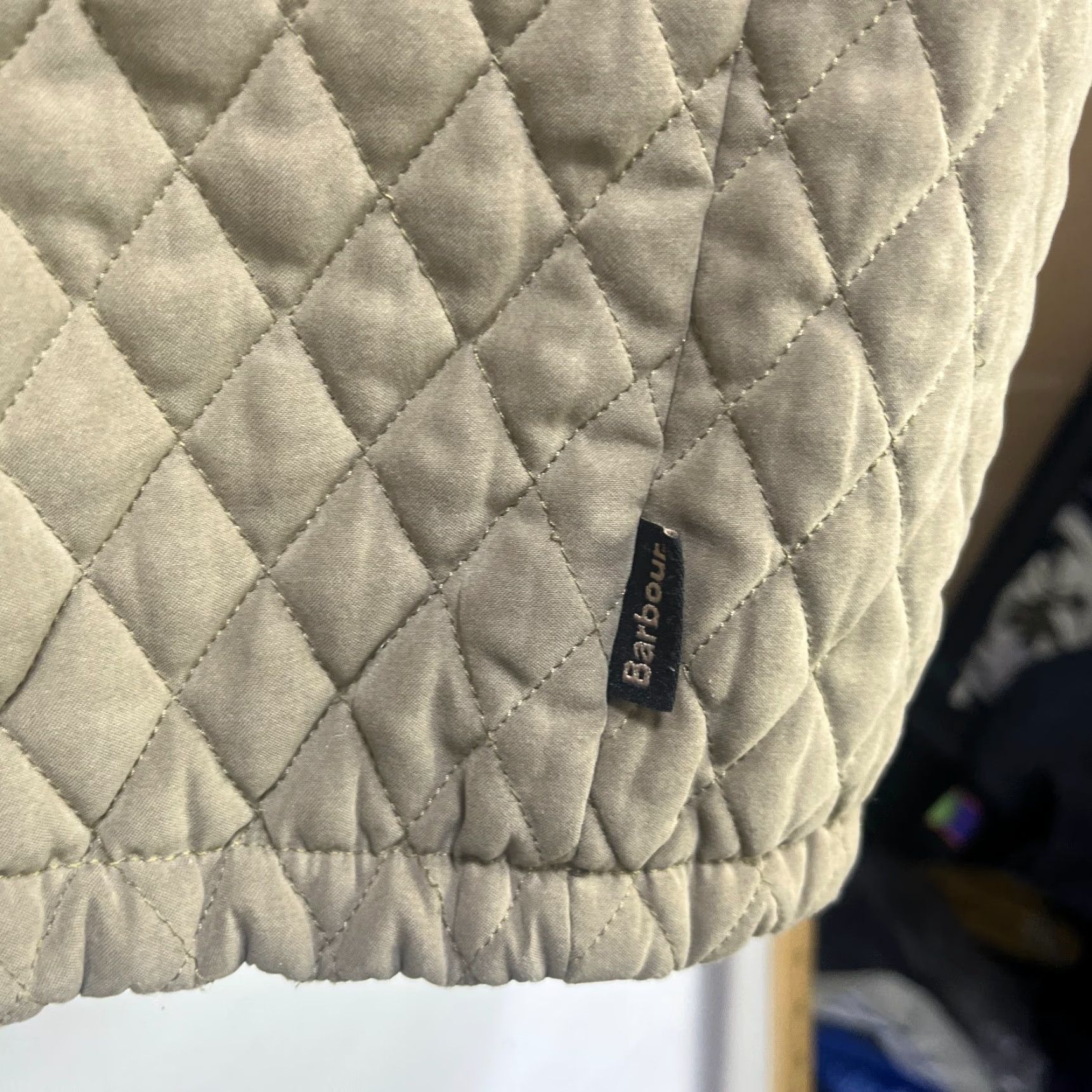 Barbour VINTAGE Barbour Jacket Womens 12 Quilted Tailored Beige Polyamide Outer Shell 12 Size XL / US 12-14 / IT 48-50 - 3 Thumbnail