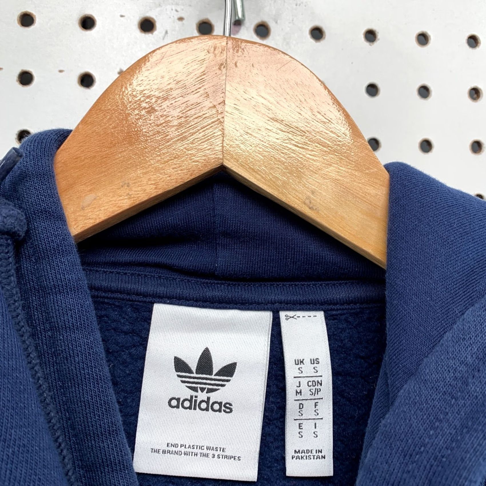 Adidas Adidas Originals Sweatshirt Navy Blue White Logo Mens Small Hooded Size US S / EU 44-46 / 1 - 6 Thumbnail