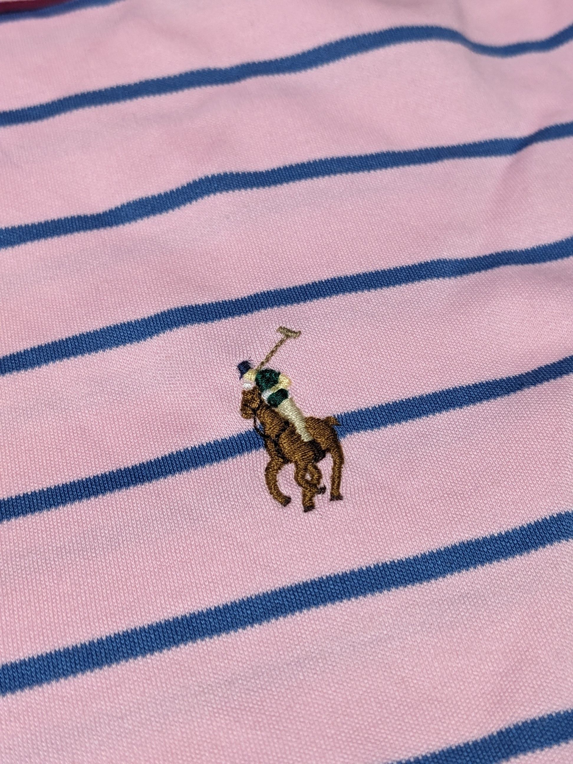 Polo Ralph Lauren Polo pink blue striped short sleeve polo mens M Size US M / EU 48-50 / 2 - 3 Thumbnail