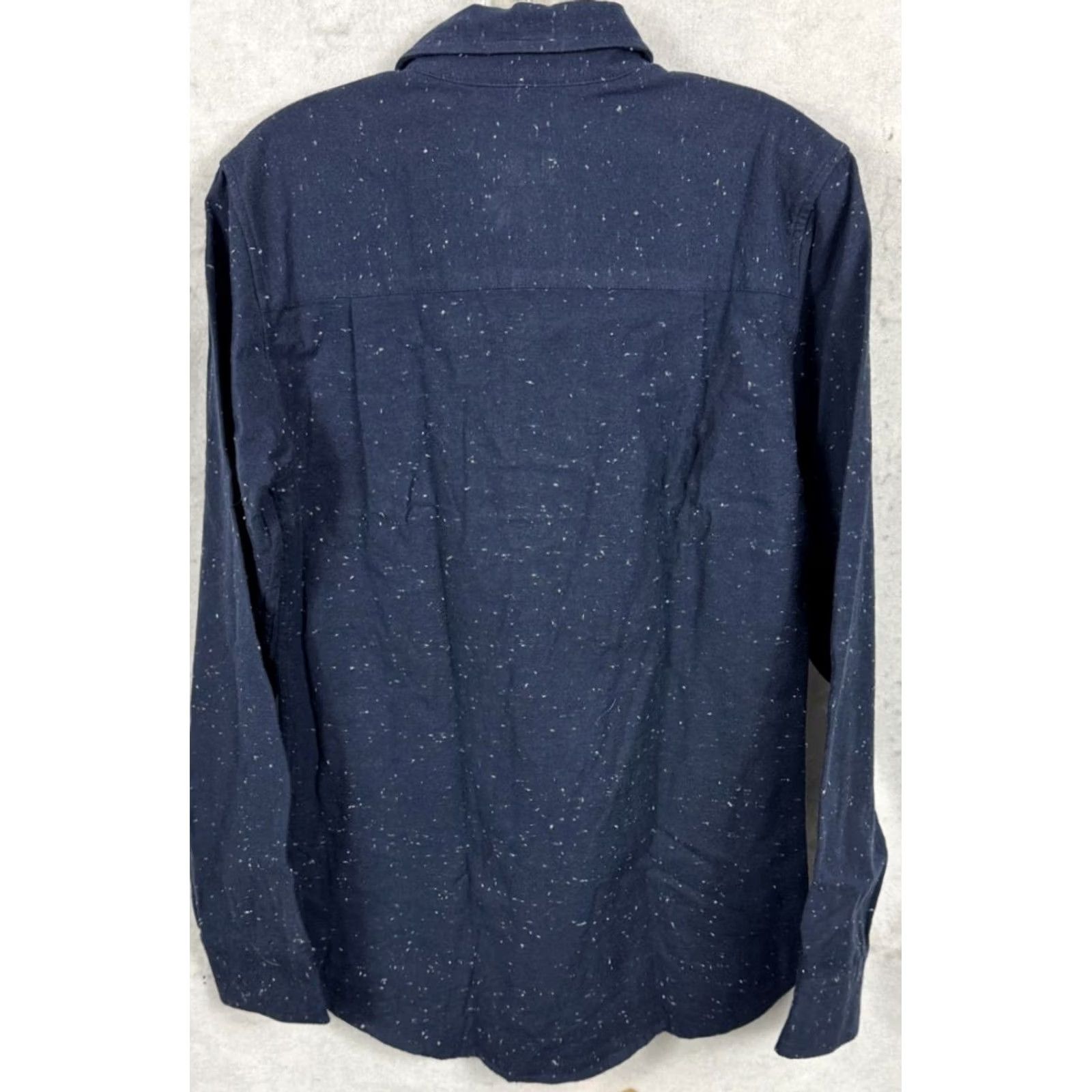 Vintage Bridge & Burn Mens Small Blue Button Up Flannel L/ Pocket 125476 Size 36R - 3 Thumbnail