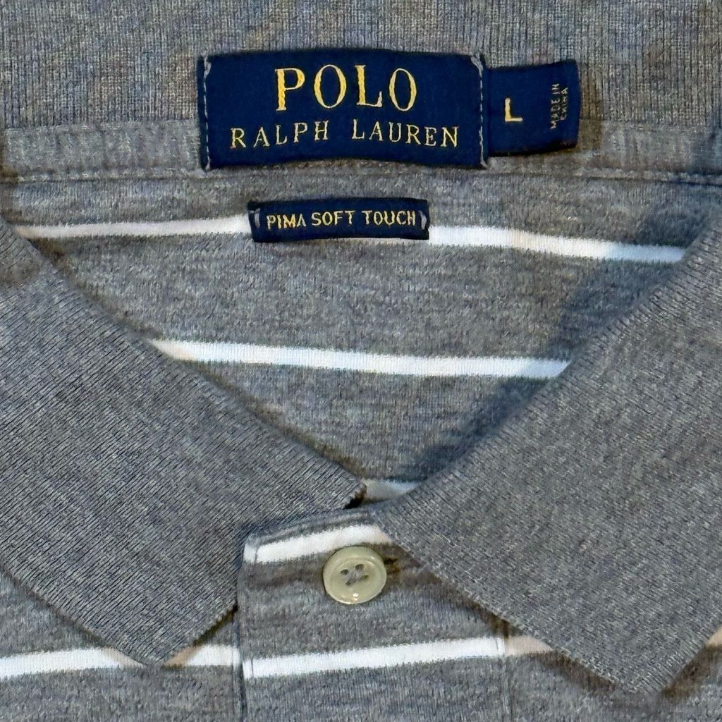 Polo Ralph Lauren Polo Ralph Lauren Men’s L Pima Soft Touch Polo Gray Size US L / EU 52-54 / 3 - 3 Thumbnail