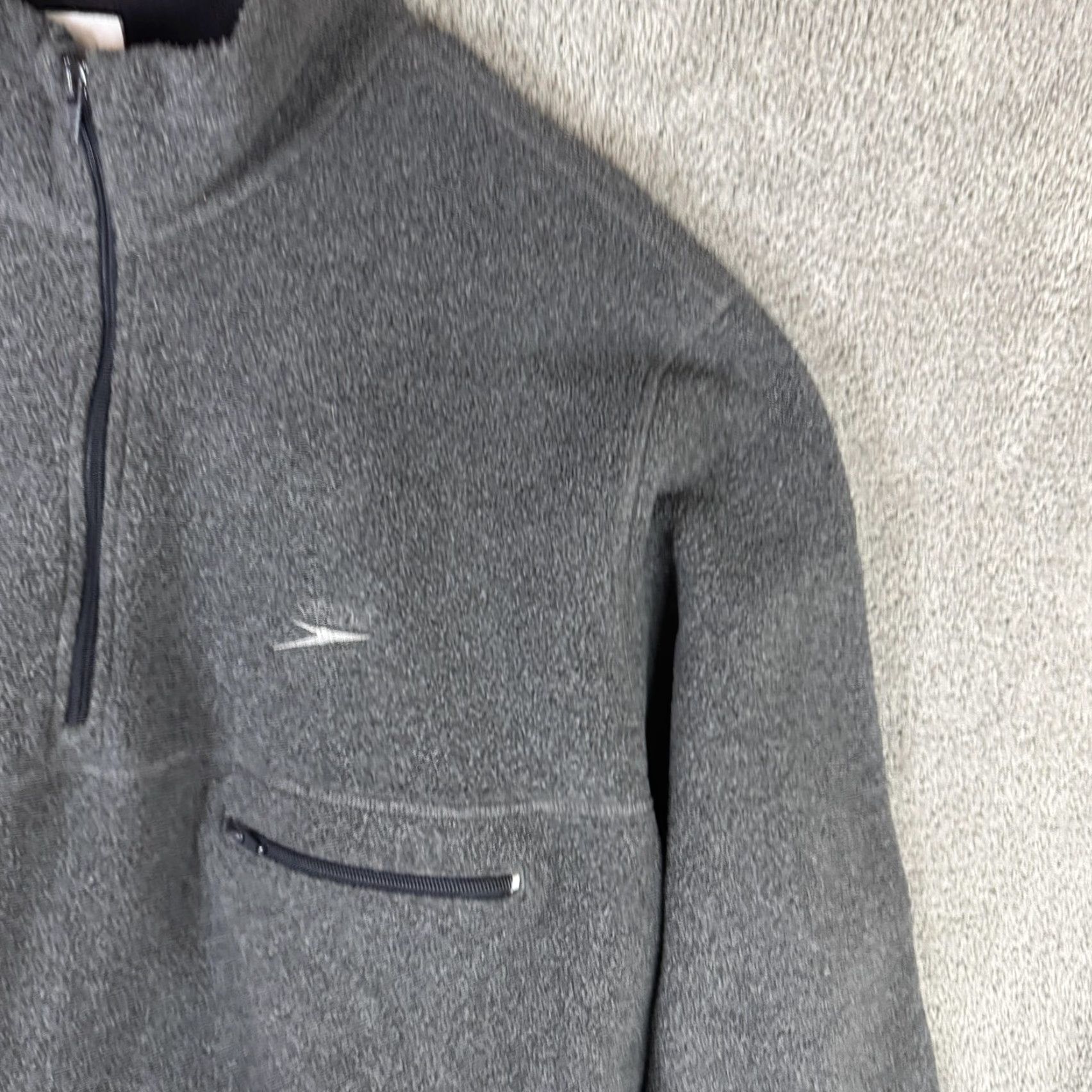 Speedo Speedo Jacket Mens XL Gray 1/4 Zip Fleece Collar Pocket Adjustable Hem Pullover Size US XL / EU 56 / 4 - 4 Thumbnail
