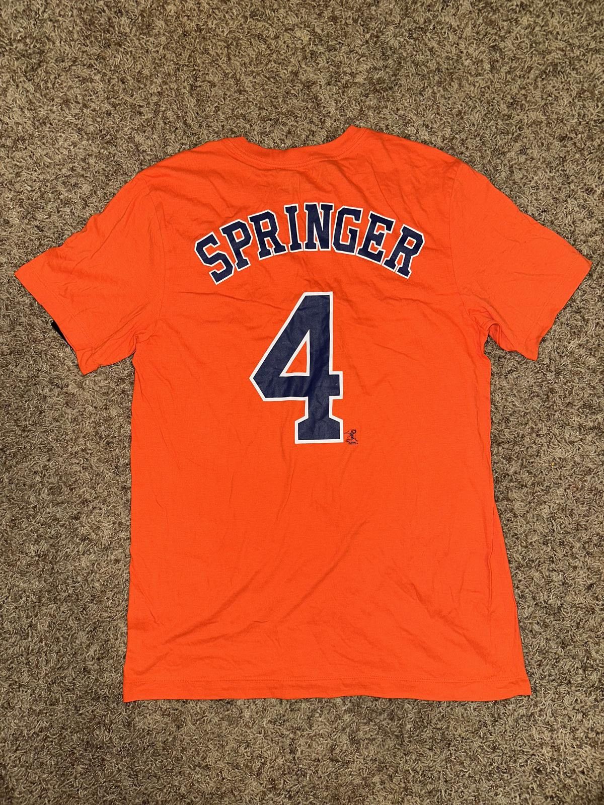 Nike Nike Houston Astros George Springer Orange #4 T-Shirt Size US S / EU 44-46 / 1 - 4 Thumbnail