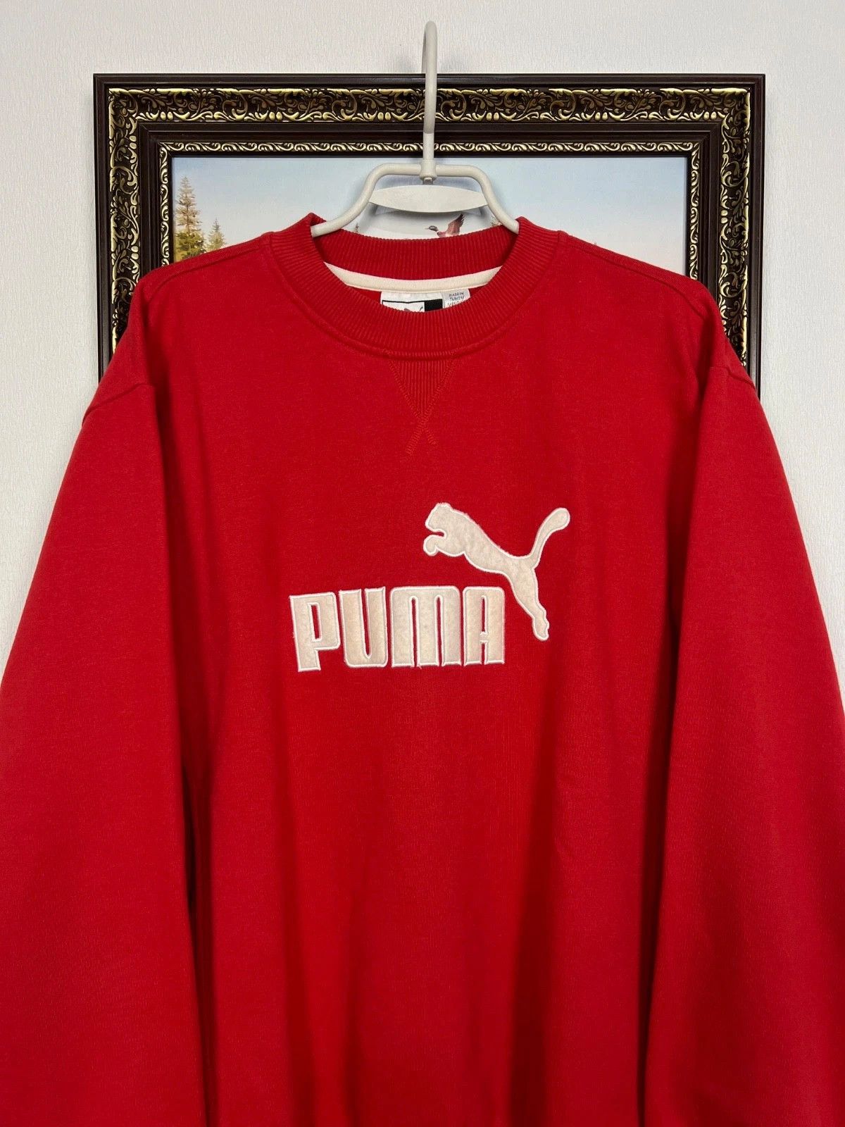 Puma Vintage 90's Puma Red Sweatshirt Big Logo Mens Crewneck Rare Size US L / EU 52-54 / 3 - 2 Thumbnail