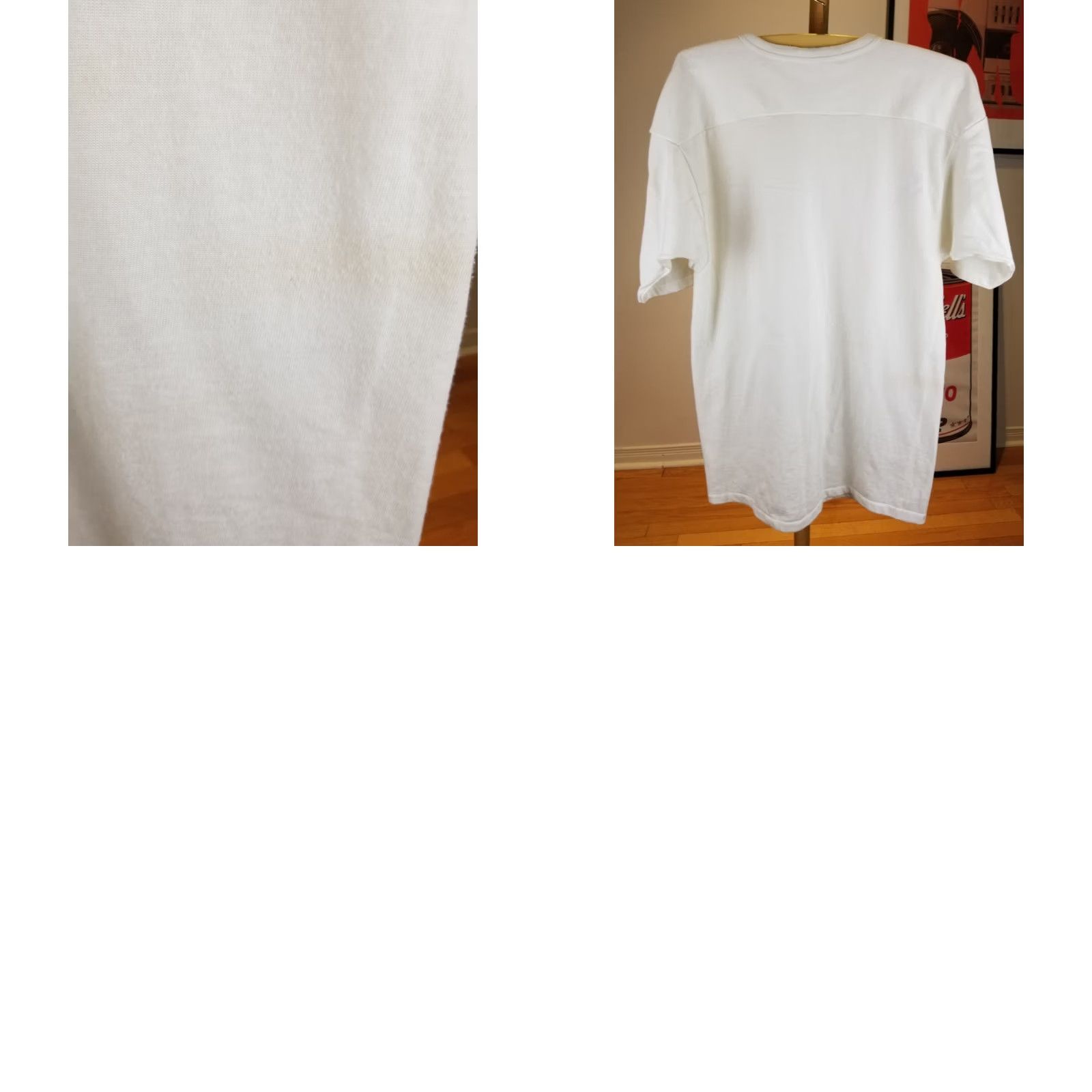 Champion VINTAGE Champion FOOTBALL JERSEY White RAYON SZ LARGE Size US L / EU 52-54 / 3 - 8 Thumbnail
