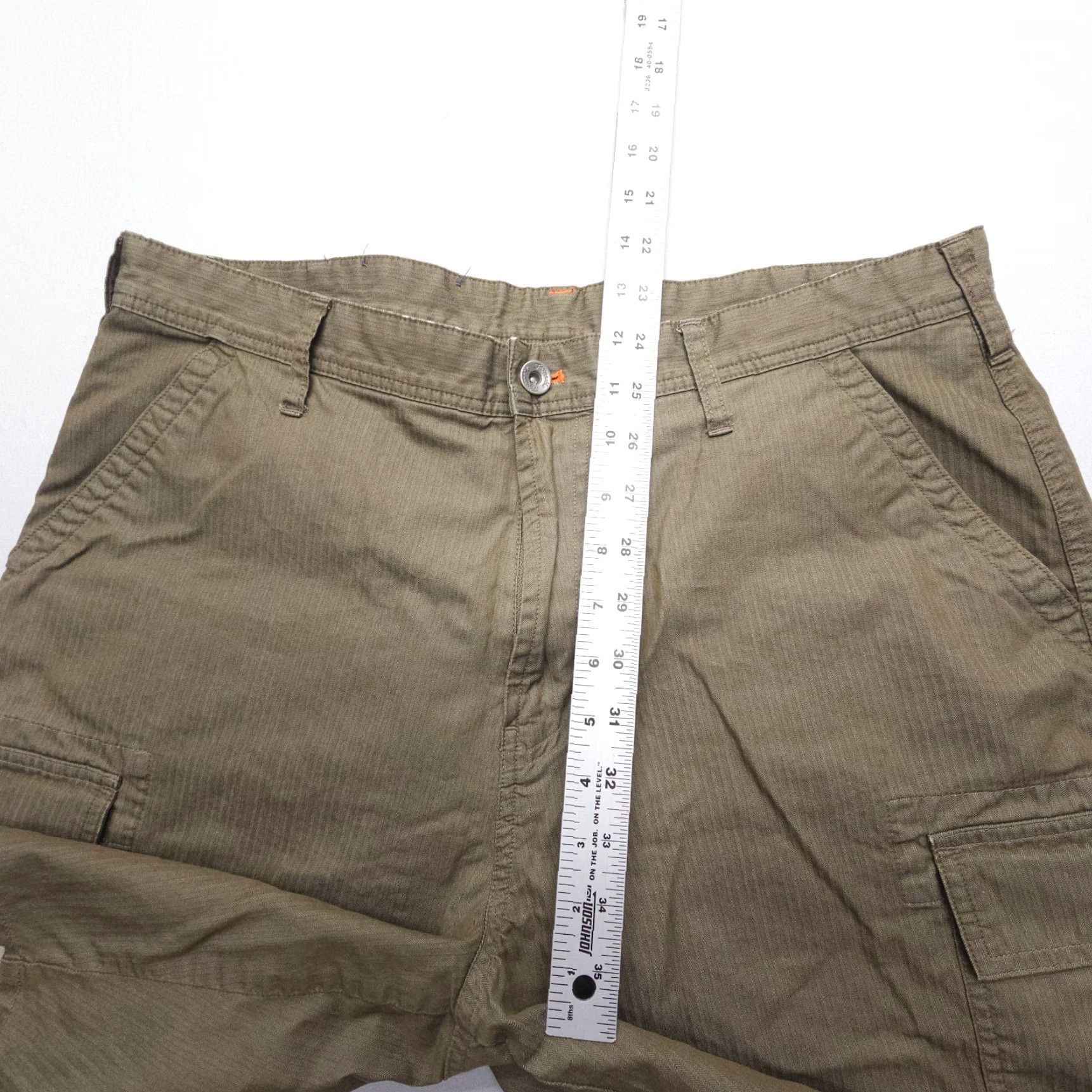 Faconnable Vtg Façonnable Cargo Shorts Mens 35 Brown Herringbone Cotton Flap Pockets Y2K Size US 35 - 6 Thumbnail