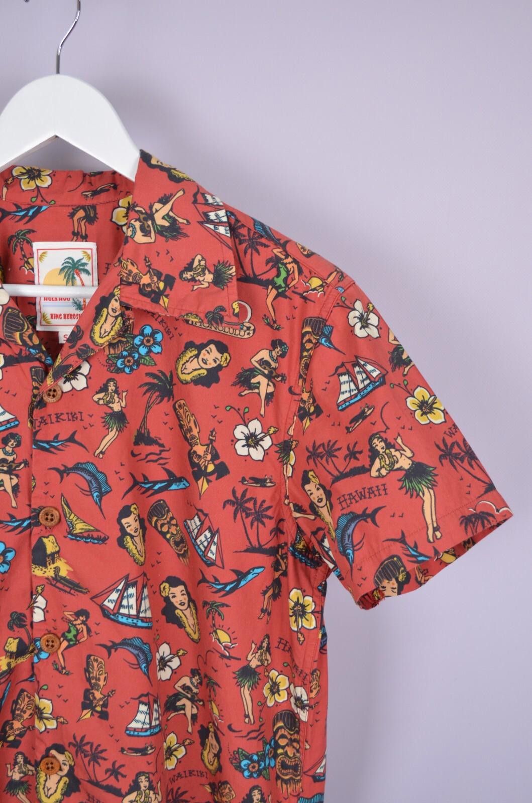 Designer King Kerosin Tattoo Hawaii Island Palms Beach Shirt Size S Size US S / EU 44-46 / 1 - 2 Thumbnail
