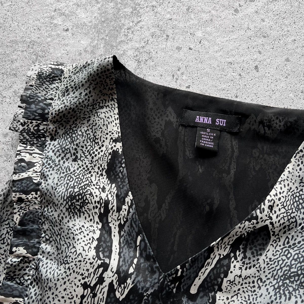 Anna Sui Anna Sui Womens Premium Python Print Silk Sleeveless Dress Size S / US 4 / IT 40 - 5 Thumbnail