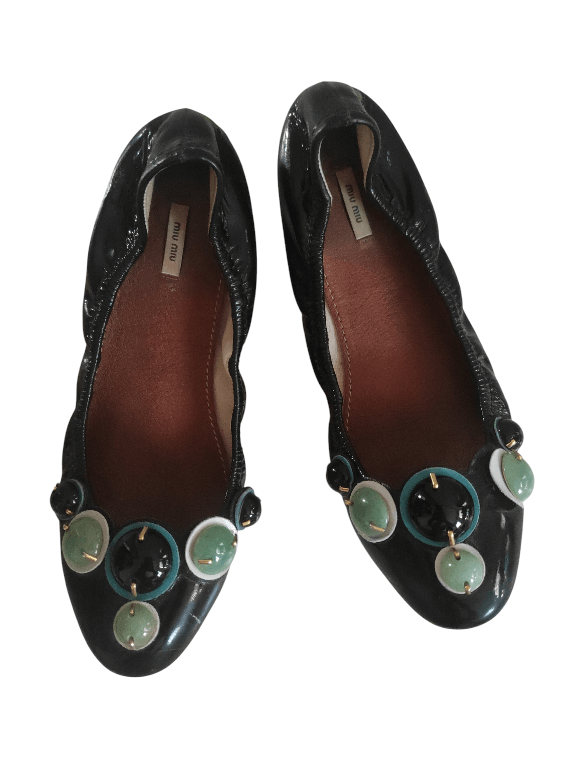 Miu Miu Miu Miu Embellished Ballerinas Black Made in Italy Size US 6 / IT 36 - 3 Thumbnail