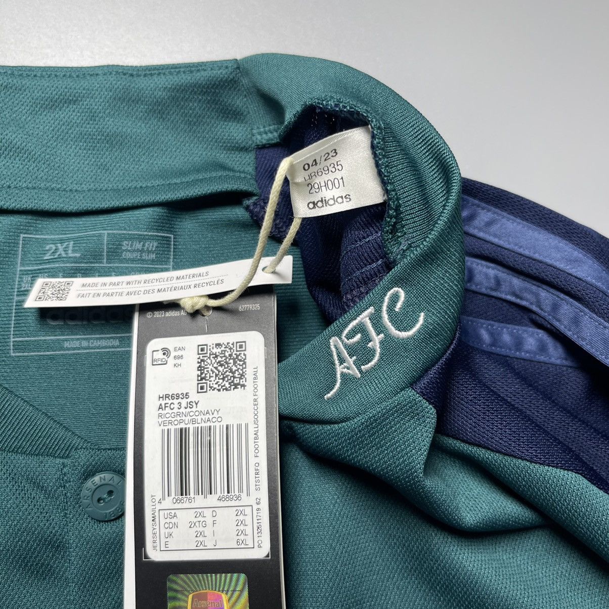 Adidas × Vintage NWT ARSENAL ADIDAS 2023/2024 SOCCER THIRD JERSEY #15 KIWIOR Size US XXL / EU 58 / 5 - 6 Thumbnail