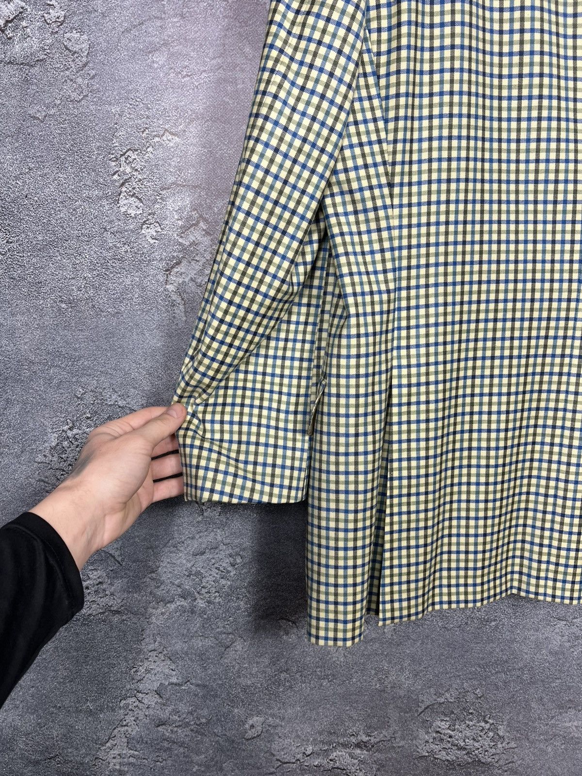Ermenegildo Zegna Vintage Ermenegildo Zegna Super 100s Wool Checkered Blazer Size 52R - 14 Thumbnail