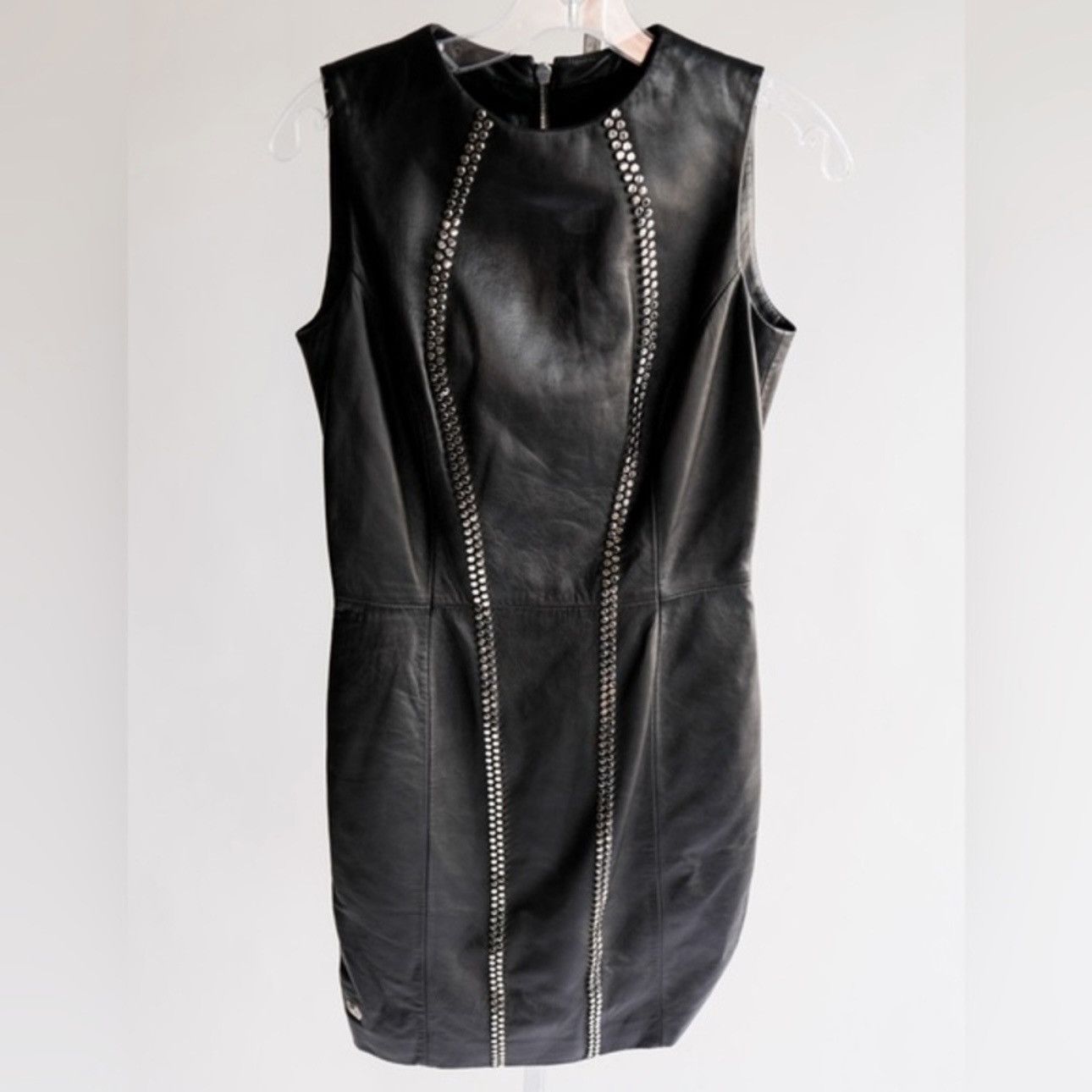 Philipp Plein Phillip Plein Couture Full Grain Leather Studded Mini Dress Size M / US 6-8 / IT 42-44 - 4 Thumbnail