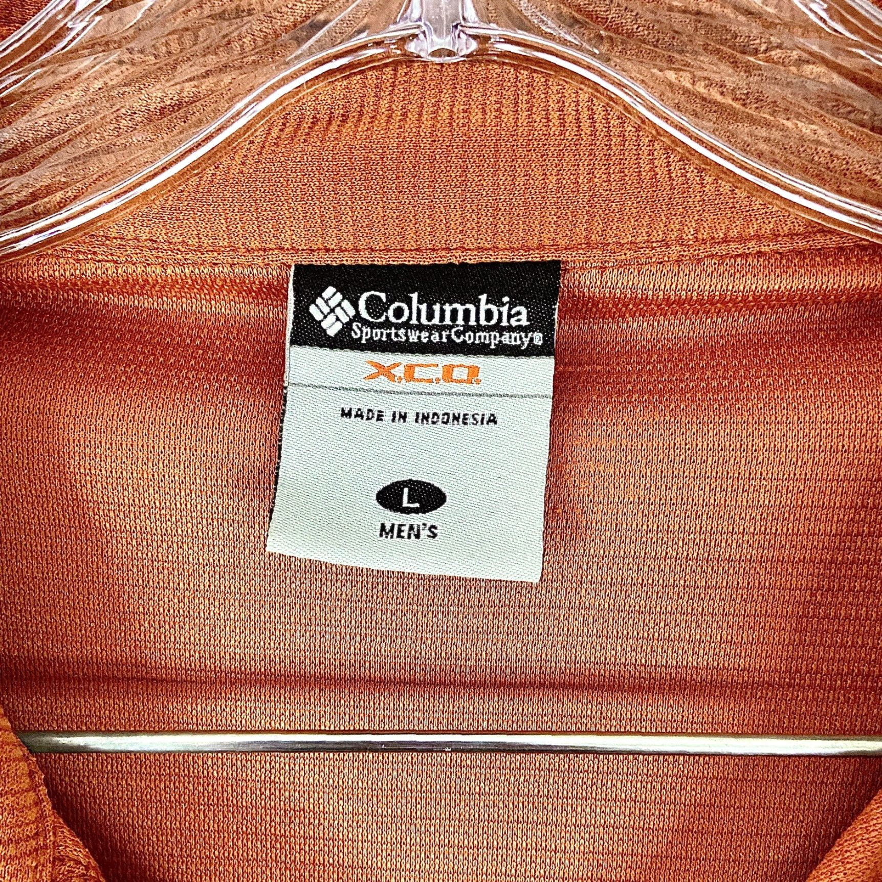 Vintage Columbia XCO Polo Mens L Brown Orange Polo Shirt Brown Orange Mens L Size US L / EU 52-54 / 3 - 6 Thumbnail