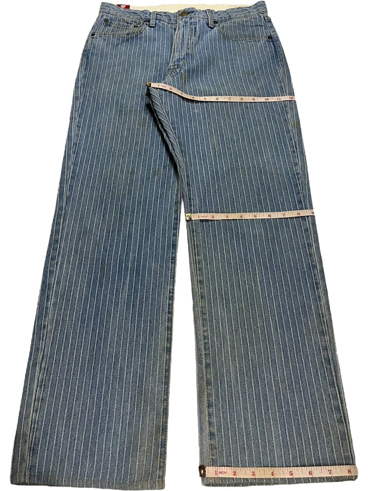 Japanese Brand Vintage Japanese Brand Hickory Style Mud Wash Baggy Jeans Size US 31 - 13 Thumbnail