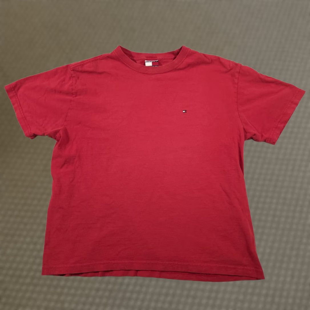 Tommy Hilfiger Tommy Hilfiger Shirt Mens Medium Red Embroidered Flag Logo Crewneck Cotton Tee Size US M / EU 48-50 / 2 - 1 Thumbnail