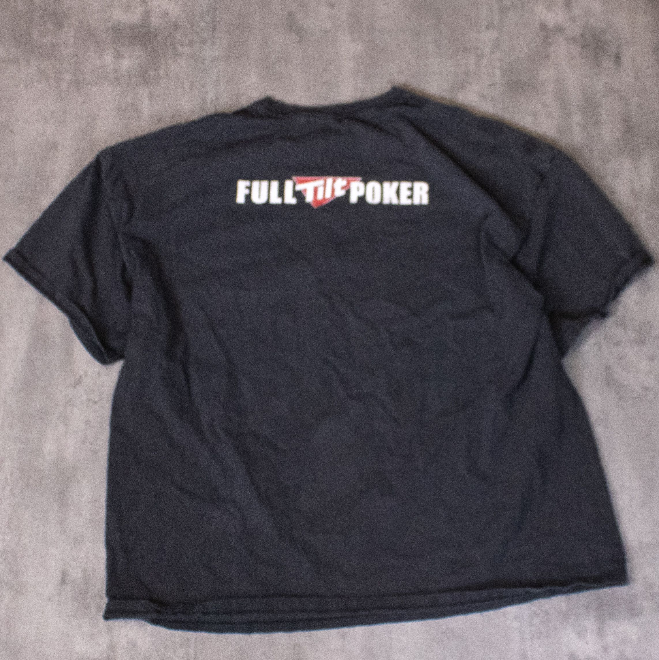 Hanes × Vintage Got Tilt Full Tilt Poker Double Sitch Faded Black T-Shirt Size US XL / EU 56 / 4 - 8 Thumbnail