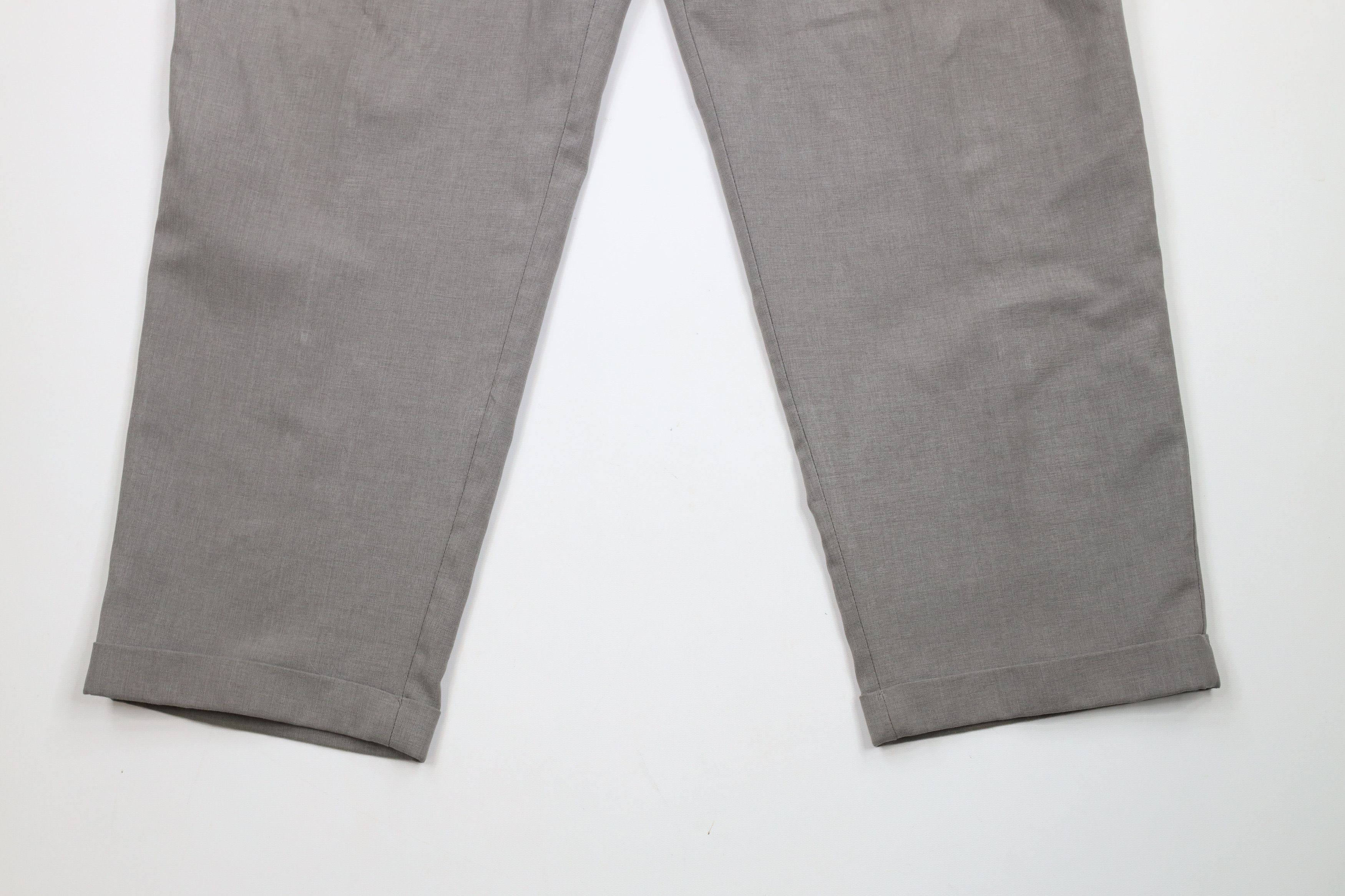 Levi's × Vintage Vintage 90s Levis Pleated Cuffed Wide Leg Chino Pants Gray Size US 34 / EU 50 - 4 Thumbnail