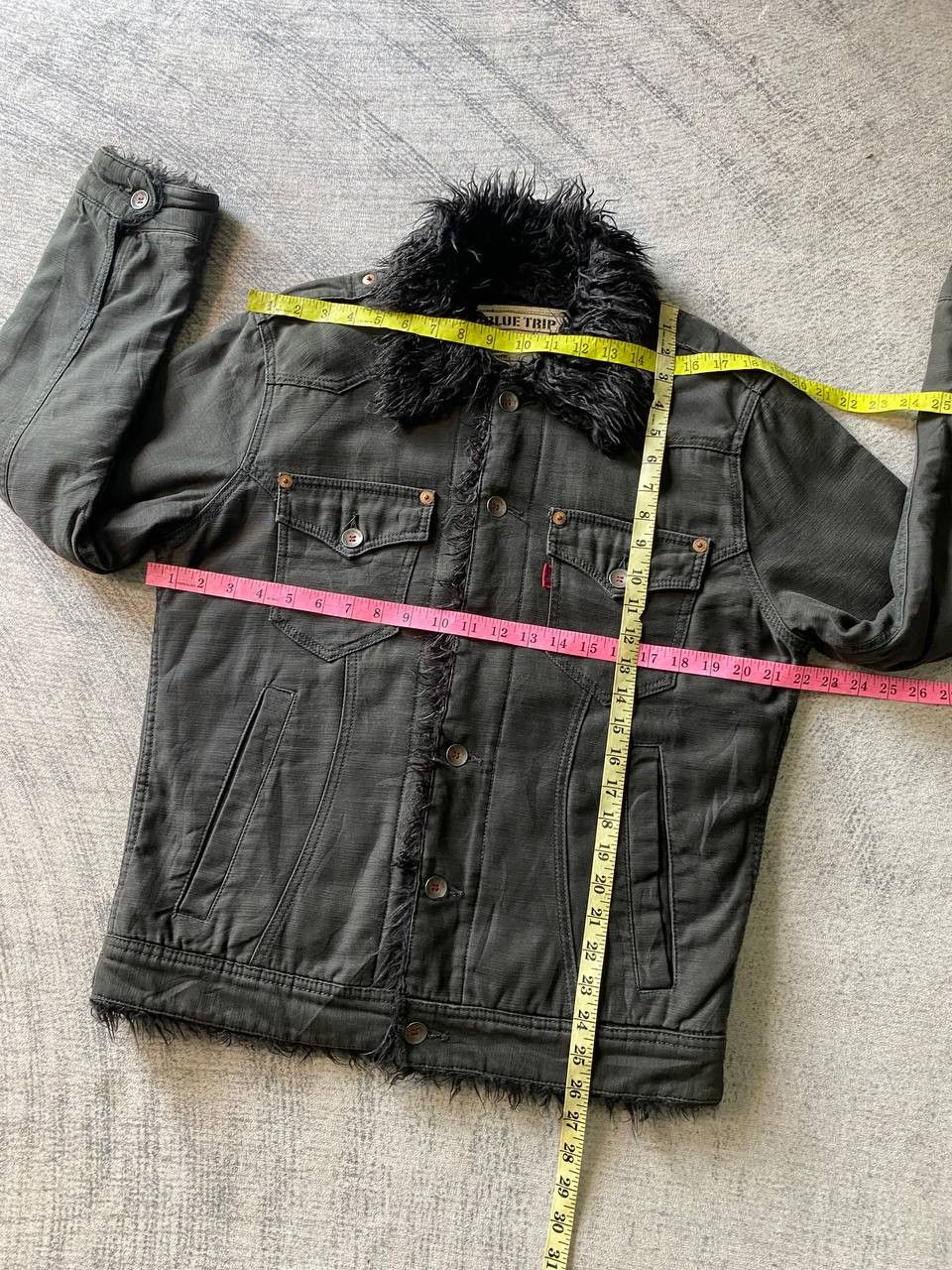 Edwin × Japanese Brand Edwin Trucker Jacket Faux Fur Lining Size US M / EU 48-50 / 2 - 13 Thumbnail
