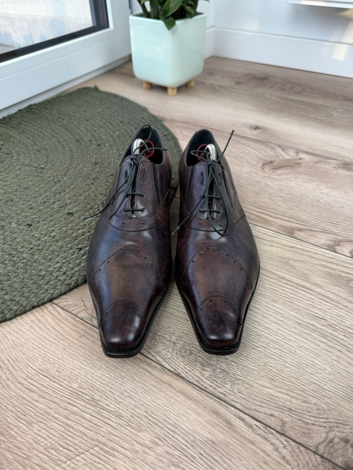 Francesco Smalto × Vintage Francesco Smalto Brown Derby Oxford Leather Shoes Size US 9 / EU 42 - 4 Thumbnail