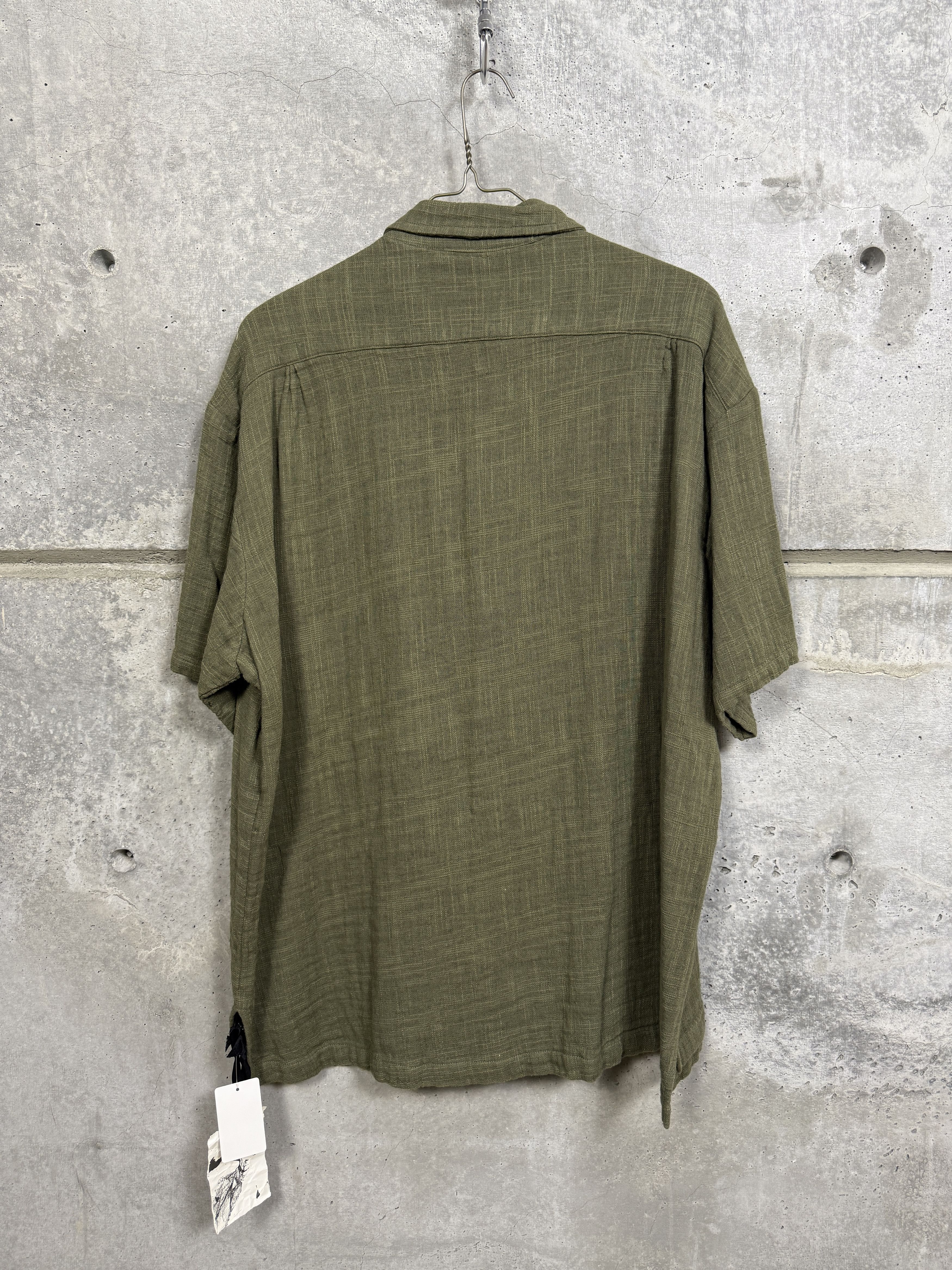 Greg Lauren $750 Greg Lauren Linen Short Sleeve Studio Shirt Size US XXL / EU 58 / 5 - 6 Thumbnail