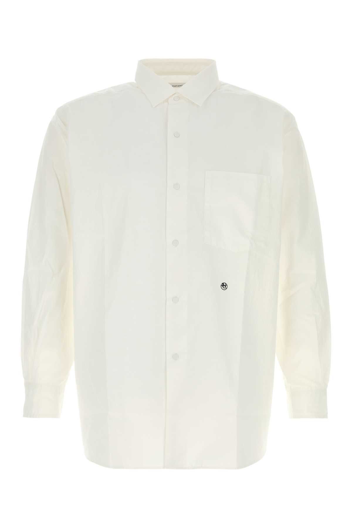 Nanamica White Cotton Blend Oversize Shirt Size US L / EU 52-54 / 3 - 1 Thumbnail