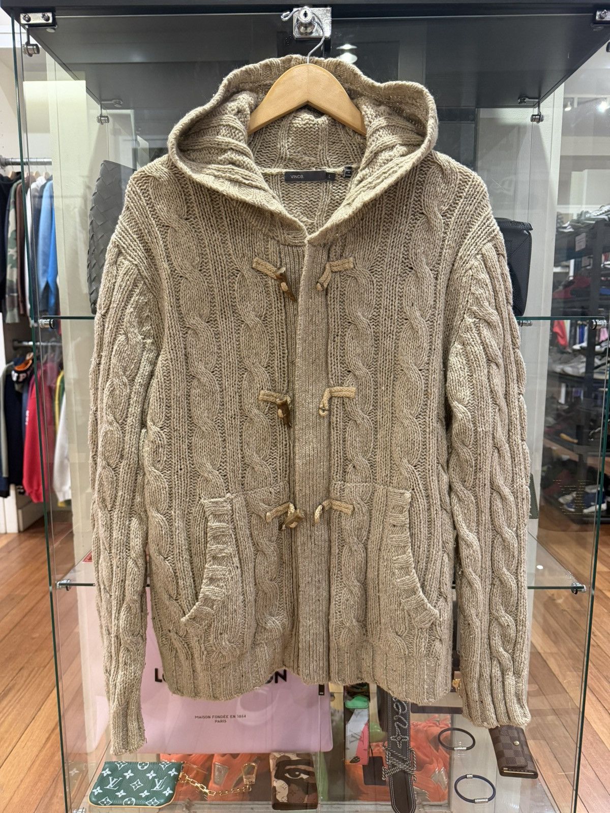 Vince Vince. Cableknit Sweater Hoodie Size US L / EU 52-54 / 3 - 1 Thumbnail