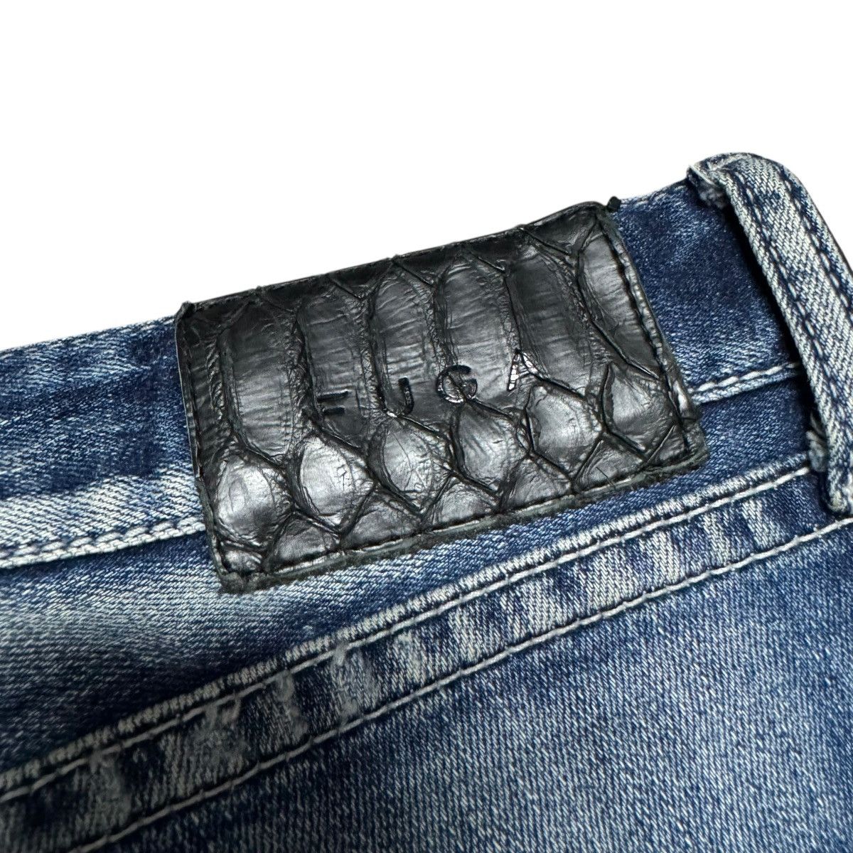 GOSTAR DE FUGA Gostar De Fuga Reconstruct Denim Skinny Jeans Size US 33 - 17 Thumbnail