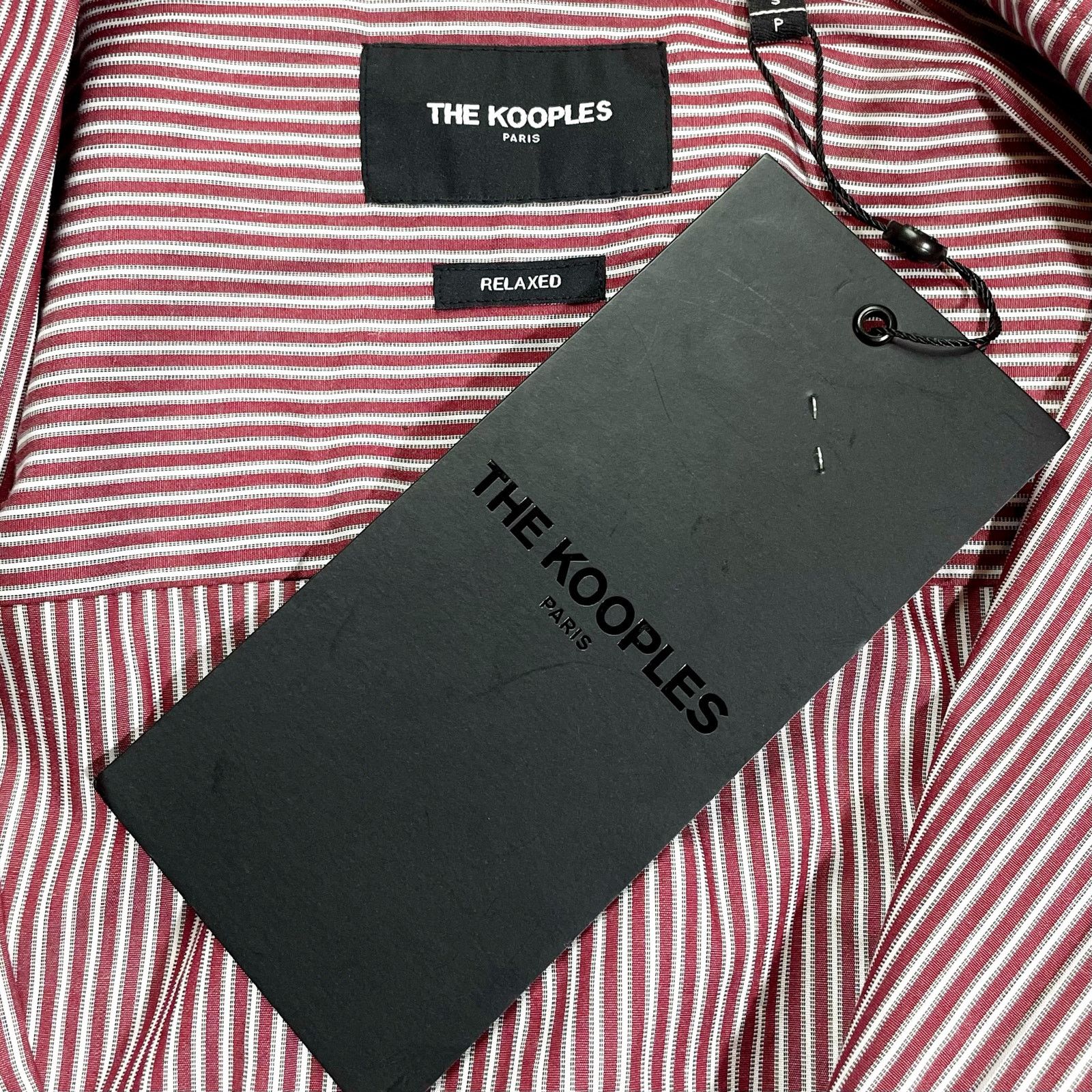 The Kooples The Kooples NWT Relaxed Valencia Burgundy Red Striped Shirt Size US S / EU 44-46 / 1 - 4 Thumbnail