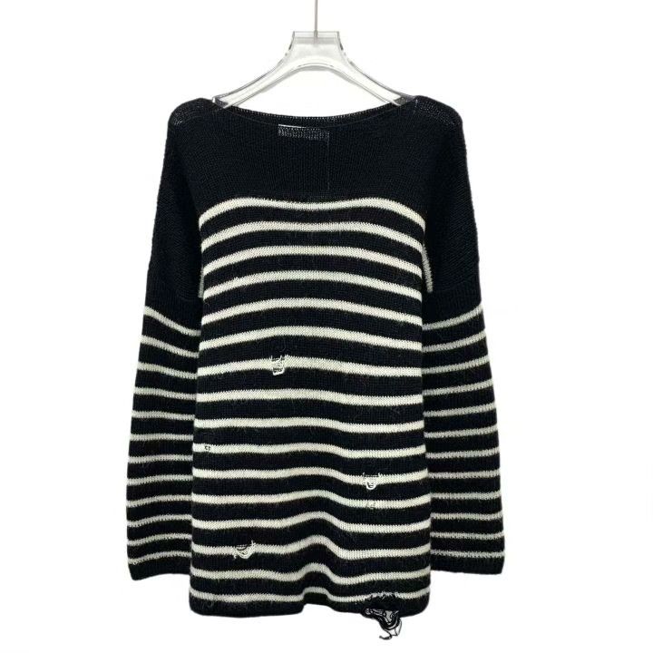Dior Dior 24 Color-Block Hole Striped Alpaca Sweater Size XXS / US 00 / IT 34 - 1 Thumbnail