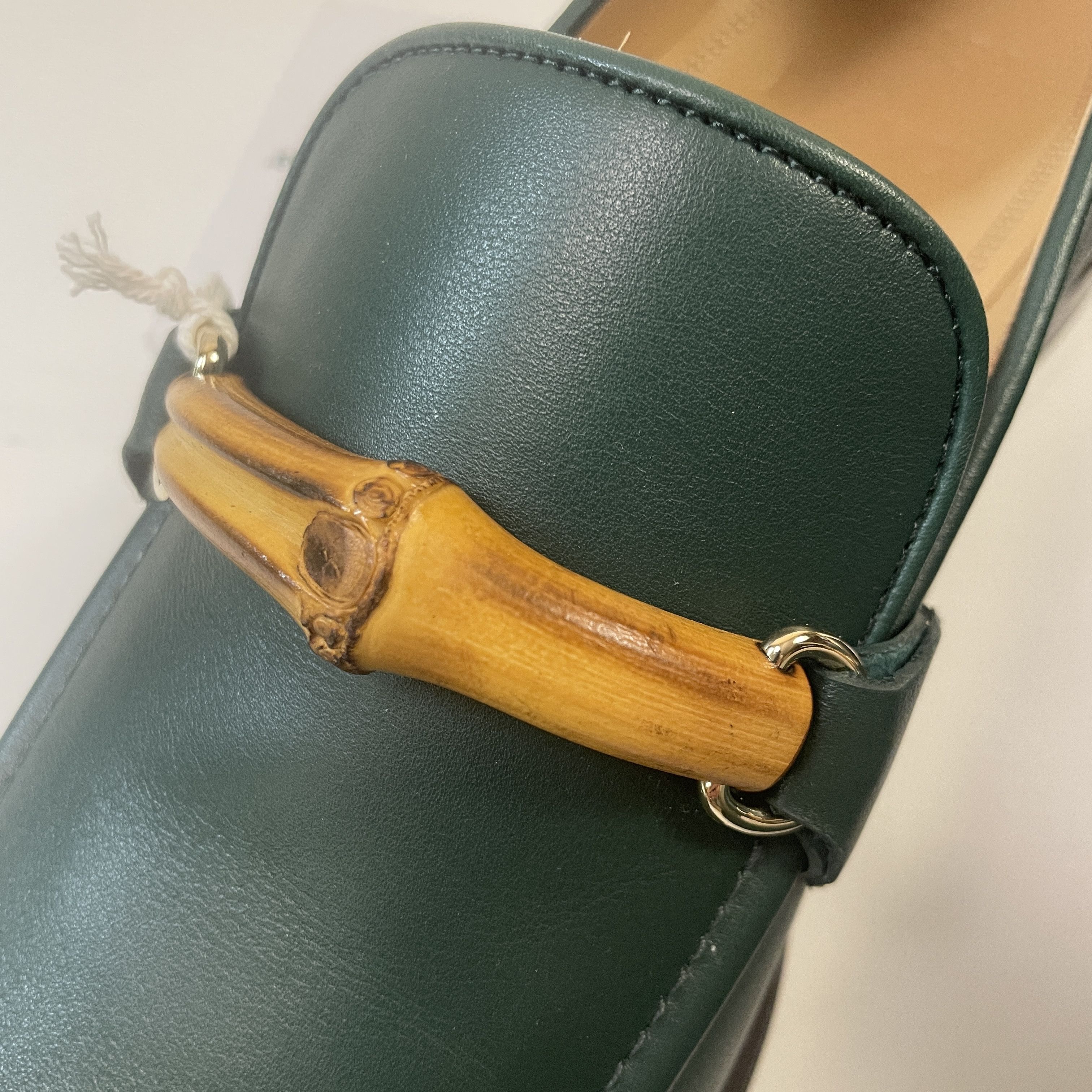Casablanca Paris Green Leather Bamboo Memphis Loafer EU 43 US 11 BNIB Size US 10 / EU 43 - 5 Thumbnail