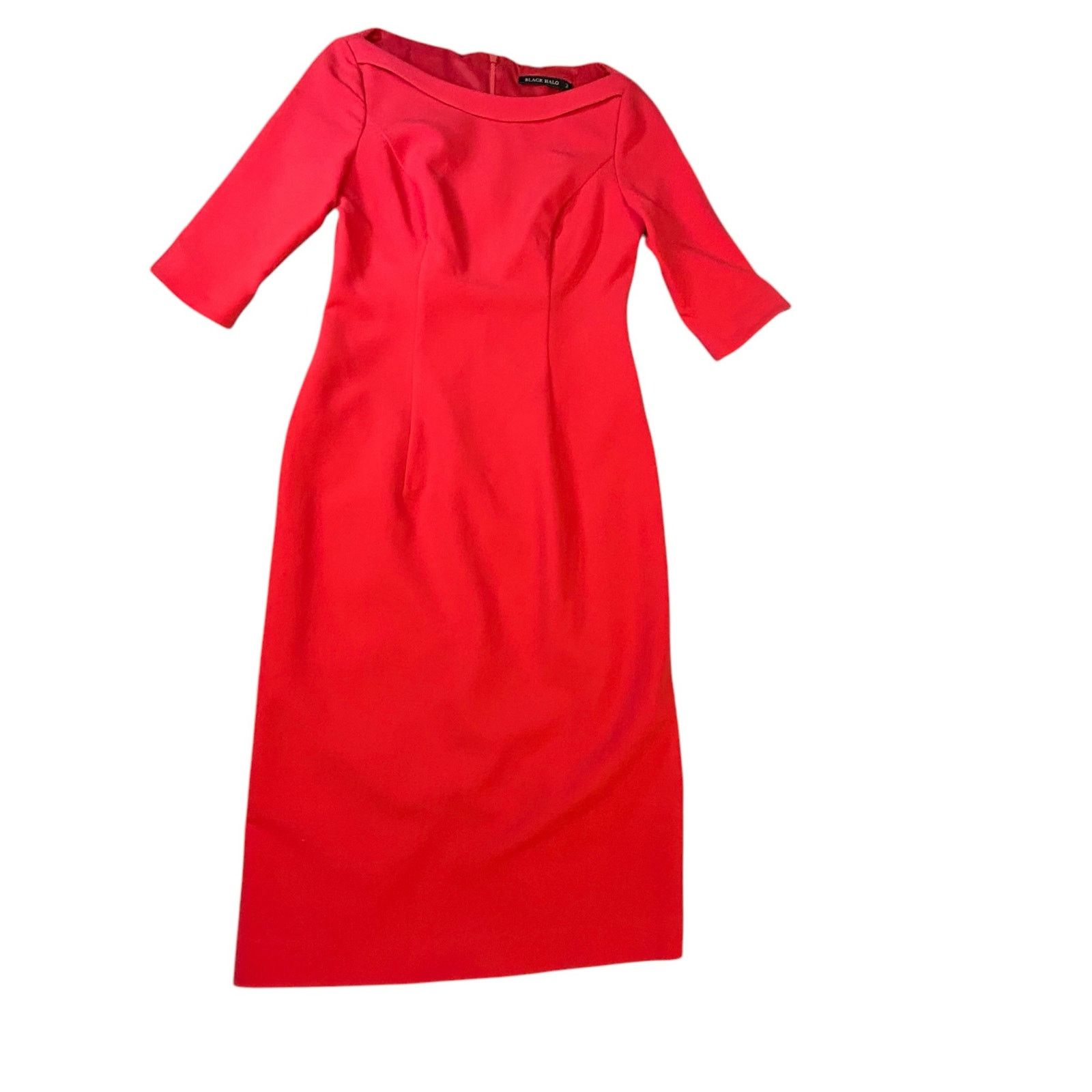 Black Halo Black Halo - Red Nuelle Petal Sleeve Dress - Size 2 Size XS / US 0-2 / IT 36-38 - 14 Thumbnail