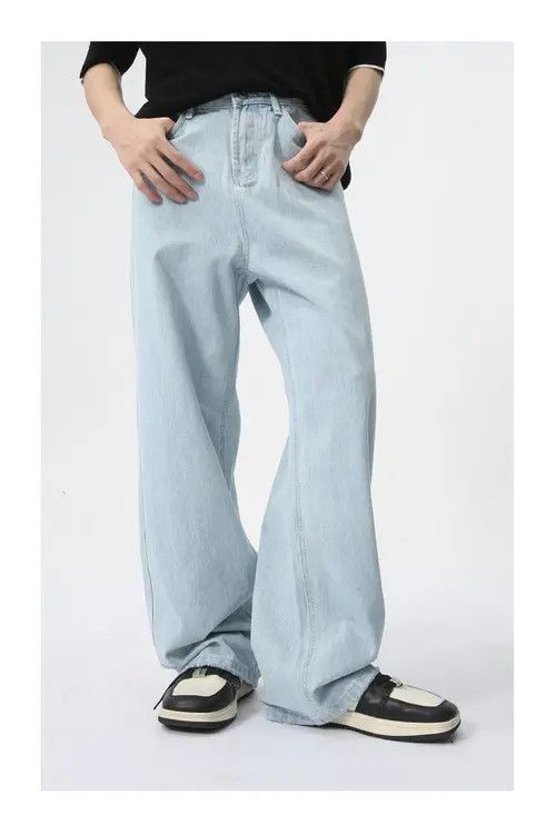 Other Japanese light-colored simple straight loose casual jeans Size US 32 / EU 48 - 2 Thumbnail