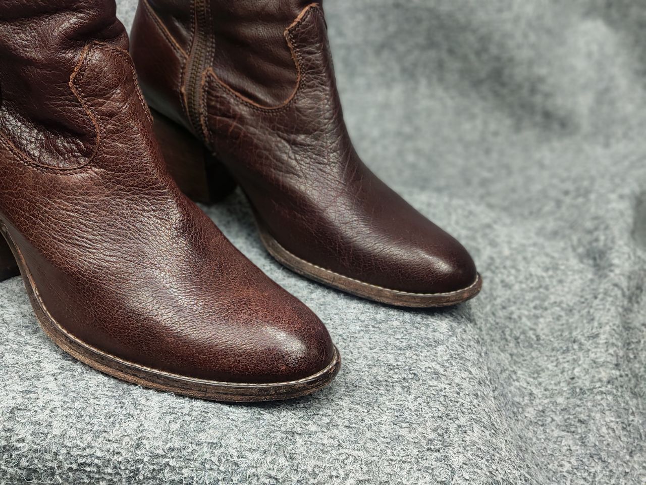 Frye Frye Design Tailor Shorts Ankle Leather Brown Zip Boots Size US 10 / IT 40 - 7 Thumbnail