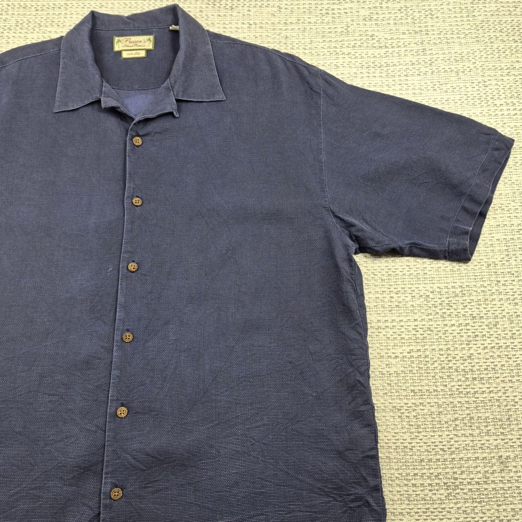 Vintage Pusser's Island Reserve Shirt Mens Large Blue Silk Hawaiian Aloha Short Sleeve Size US L / EU 52-54 / 3 - 3 Thumbnail