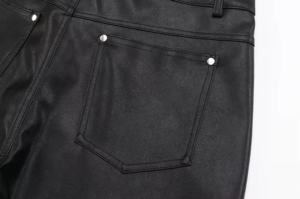 Jean Vintage Summer Pu Leather Shorts Size US 32 / EU 48 - 6 Thumbnail