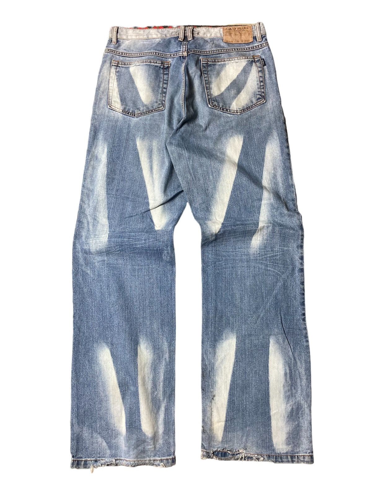 Designer × Japanese Brand × PPFM KIKLY Distressed Patchwork Good Washed Jeans Japanese Brand💥 Size US 31 - 2 Thumbnail