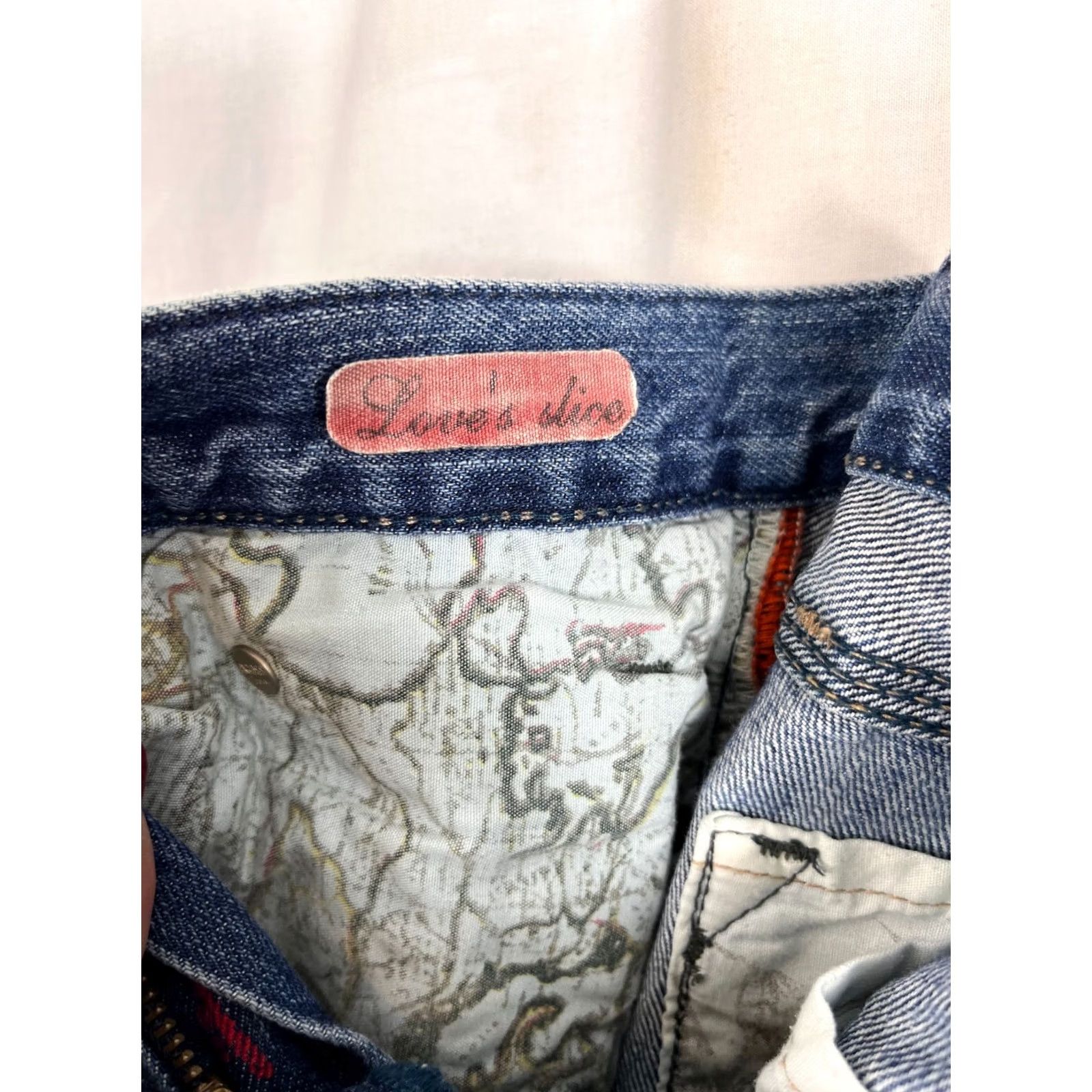 Vintage VINTAGE Vigoss Jeans Women Size 29 M Low Straight Loves slice Raw Denim Blue Chic & Moda Size 29" - 5 Thumbnail