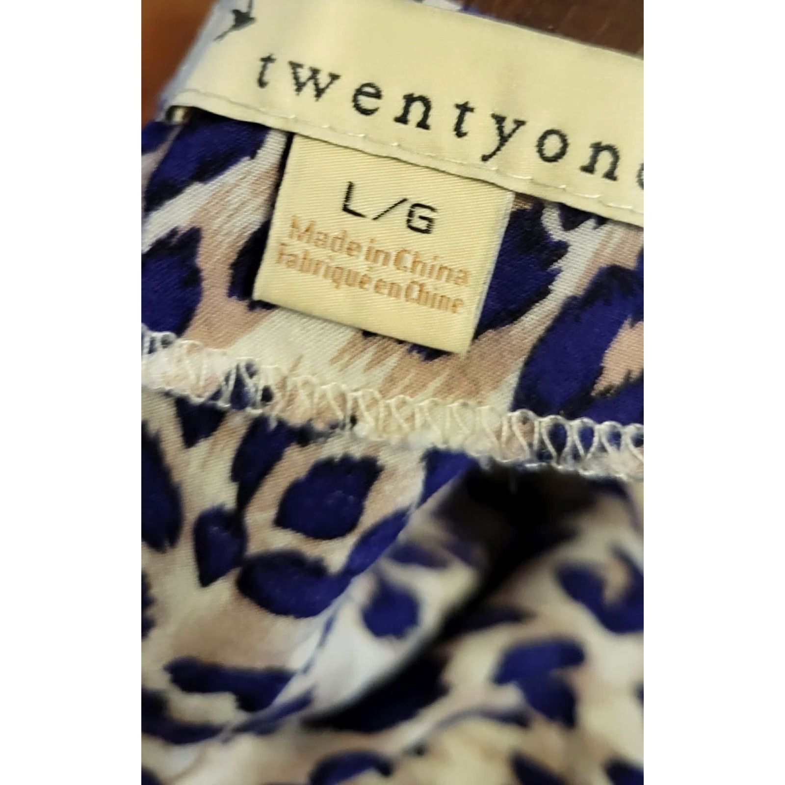 Vintage Twenty One Leopard Smock Top Blouse Mini Dress Pockets Blue Style L Size L / US 10 / IT 46 - 5 Thumbnail