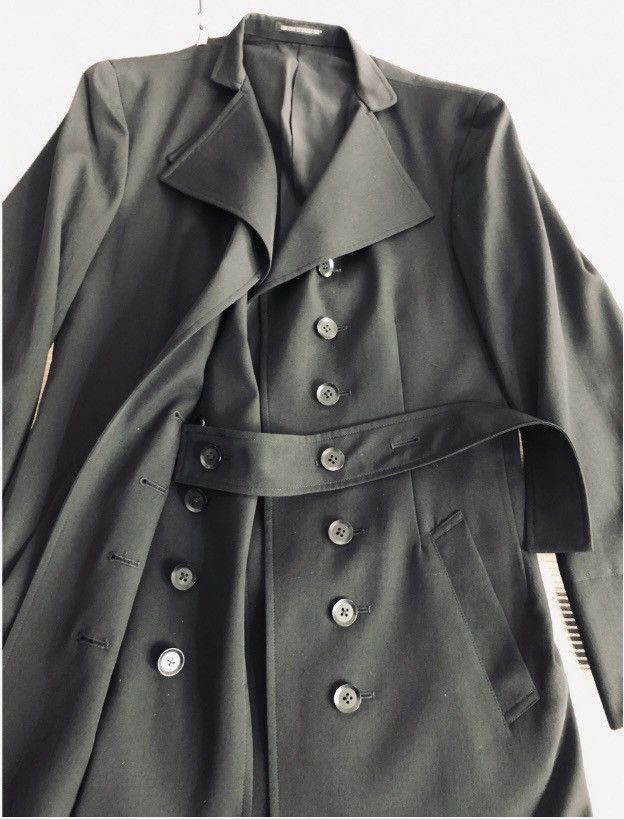 Yohji Yamamoto Yohji Yamamoto 🇯🇵 Pour Homme Nero Wool Dual Drape Coat 2 NWT Size US M / EU 48-50 / 2 - 3 Thumbnail