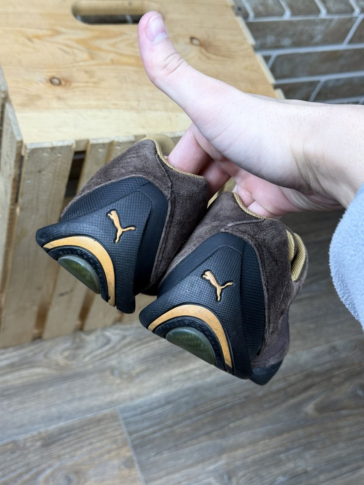 Puma Vintage Puma Y2K Induction Speedcat Brown Suede Strap Shoes Size US 10 / EU 43 - 9 Thumbnail