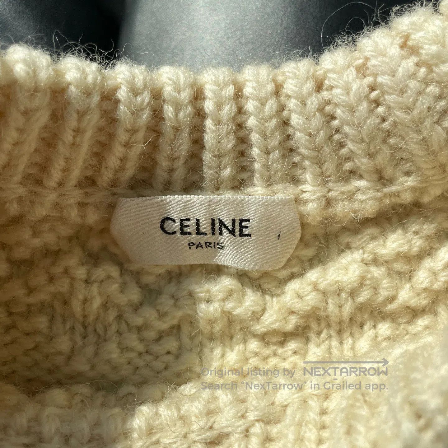 Celine CELINE Solid Color Round Neck Long-Sleeve Knit Sweater| Size M / US 6-8 / IT 42-44 - 4 Thumbnail
