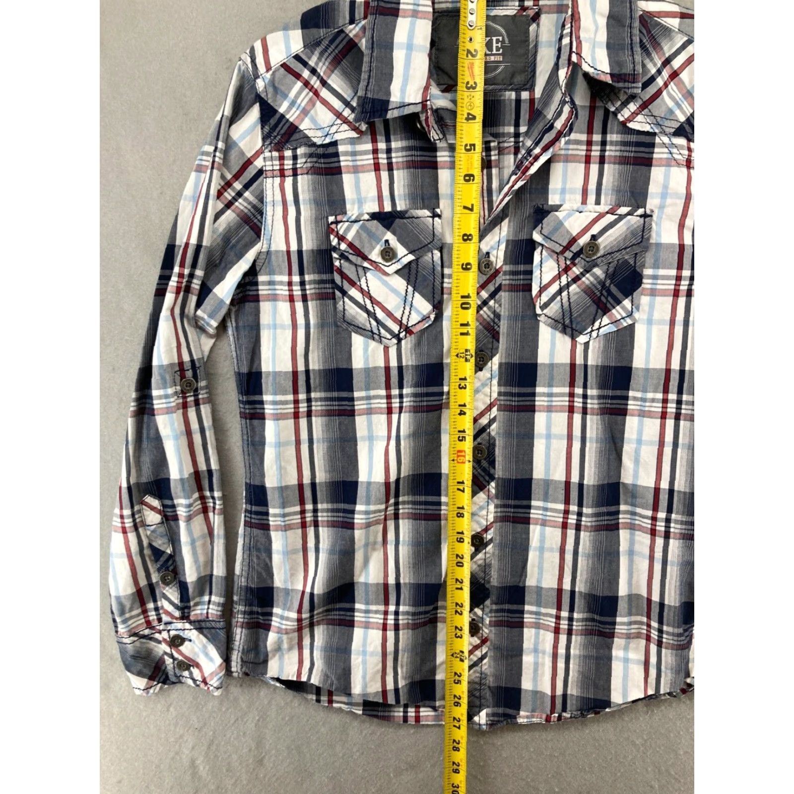 BKE BKE Mens Shirt Small Plaid Standard Fit Button-Up Long Sleeve Cotton Knit Multicolor Metal Button Western, Cowboy, Classic Theme Mens - S Size US S / EU 44-46 / 1 - 3 Thumbnail