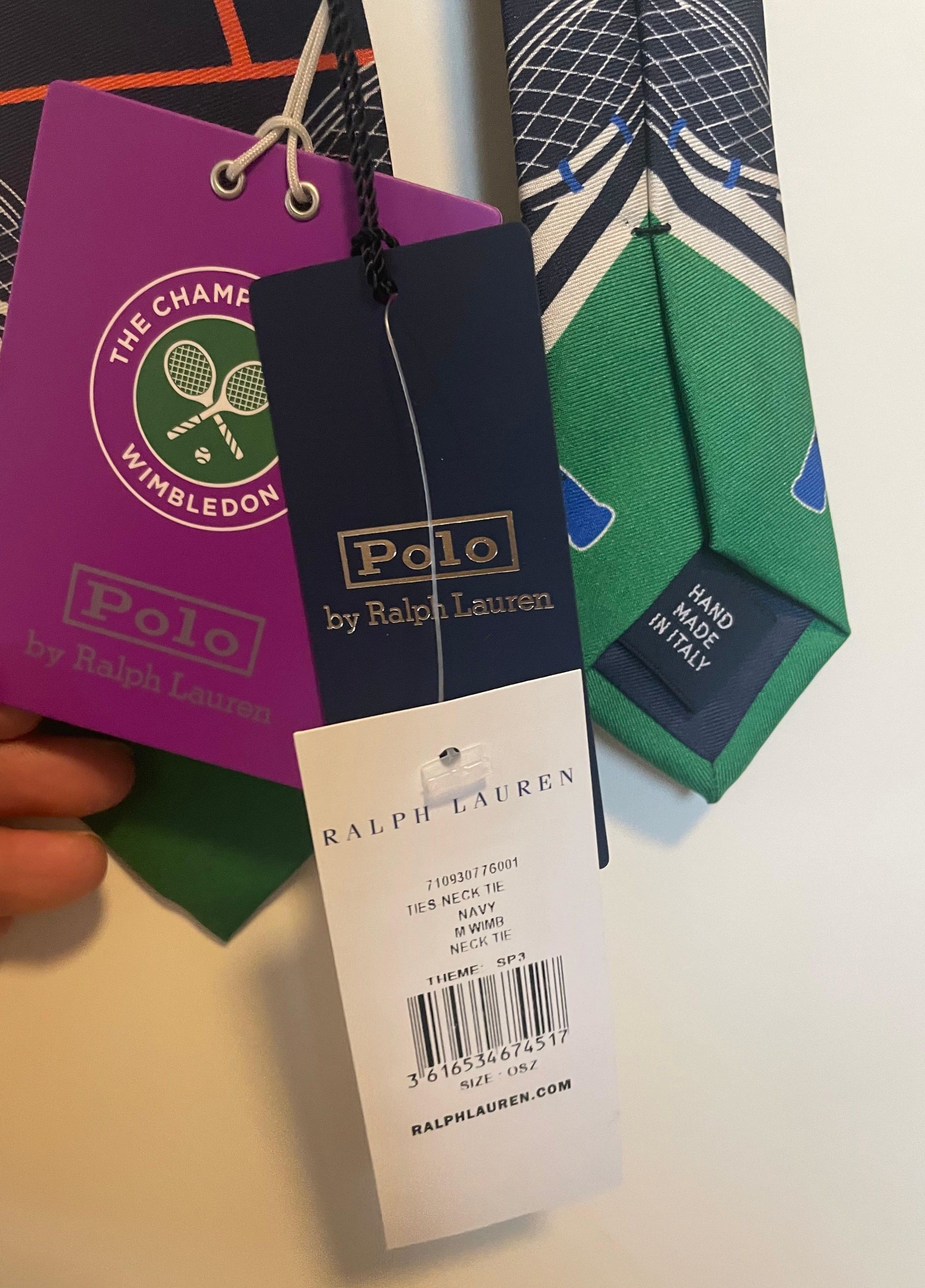 Polo Ralph Lauren Polo Ralph Lauren - Wimbledon Silk Tie Tennis Match - OS Size ONE SIZE - 8 Thumbnail