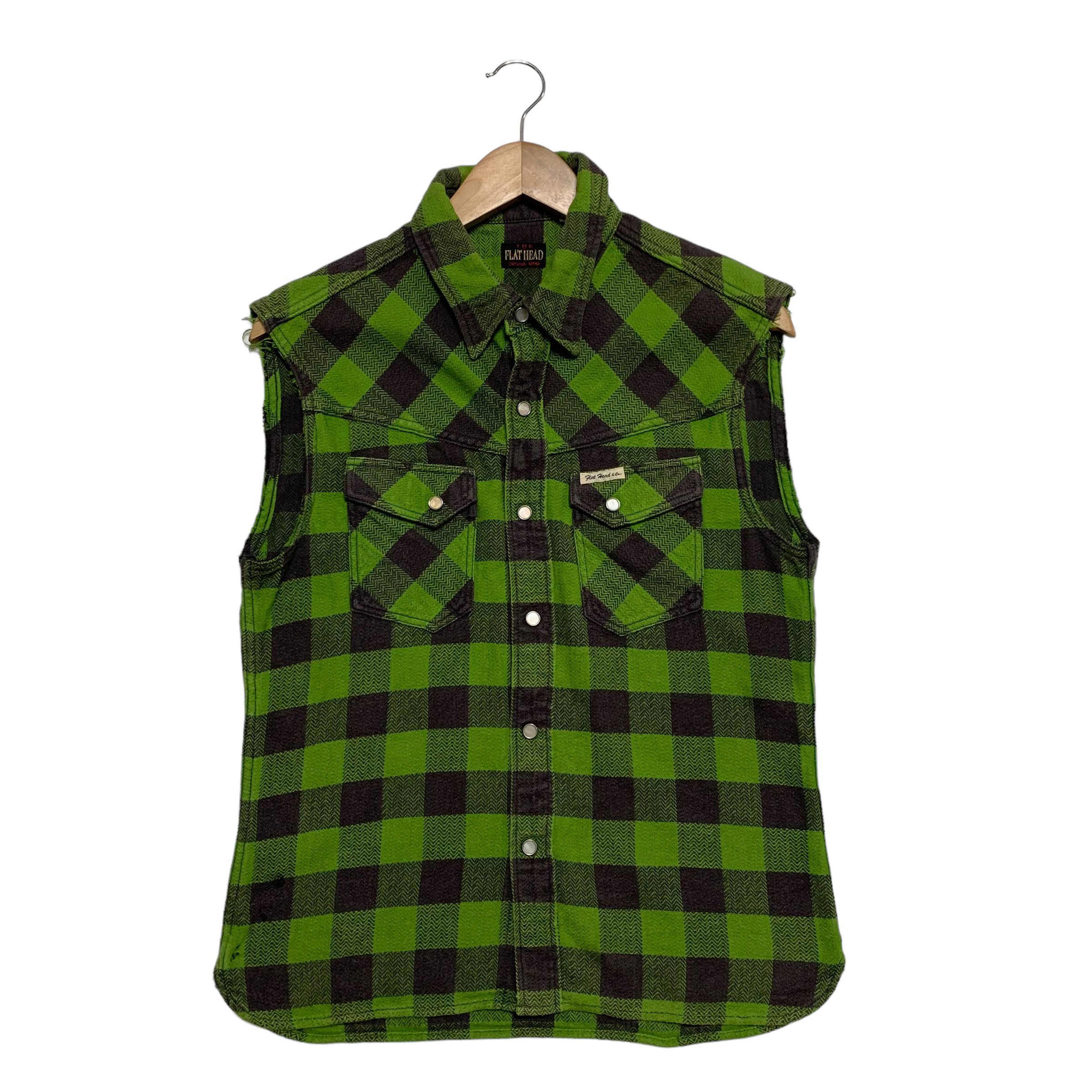 The Flat Head The Flat Head Tartan Flannel Vest Size US S / EU 44-46 / 1 - 1 Thumbnail