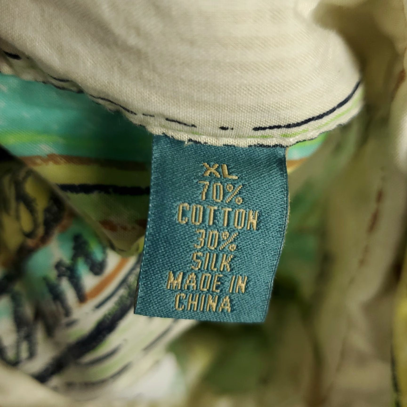 Tommy Bahama Tommy Bahama Shirt Mens XL Yellow Blue Striped Cotton Button-Up Long Sleeve Size US XL / EU 56 / 4 - 7 Thumbnail