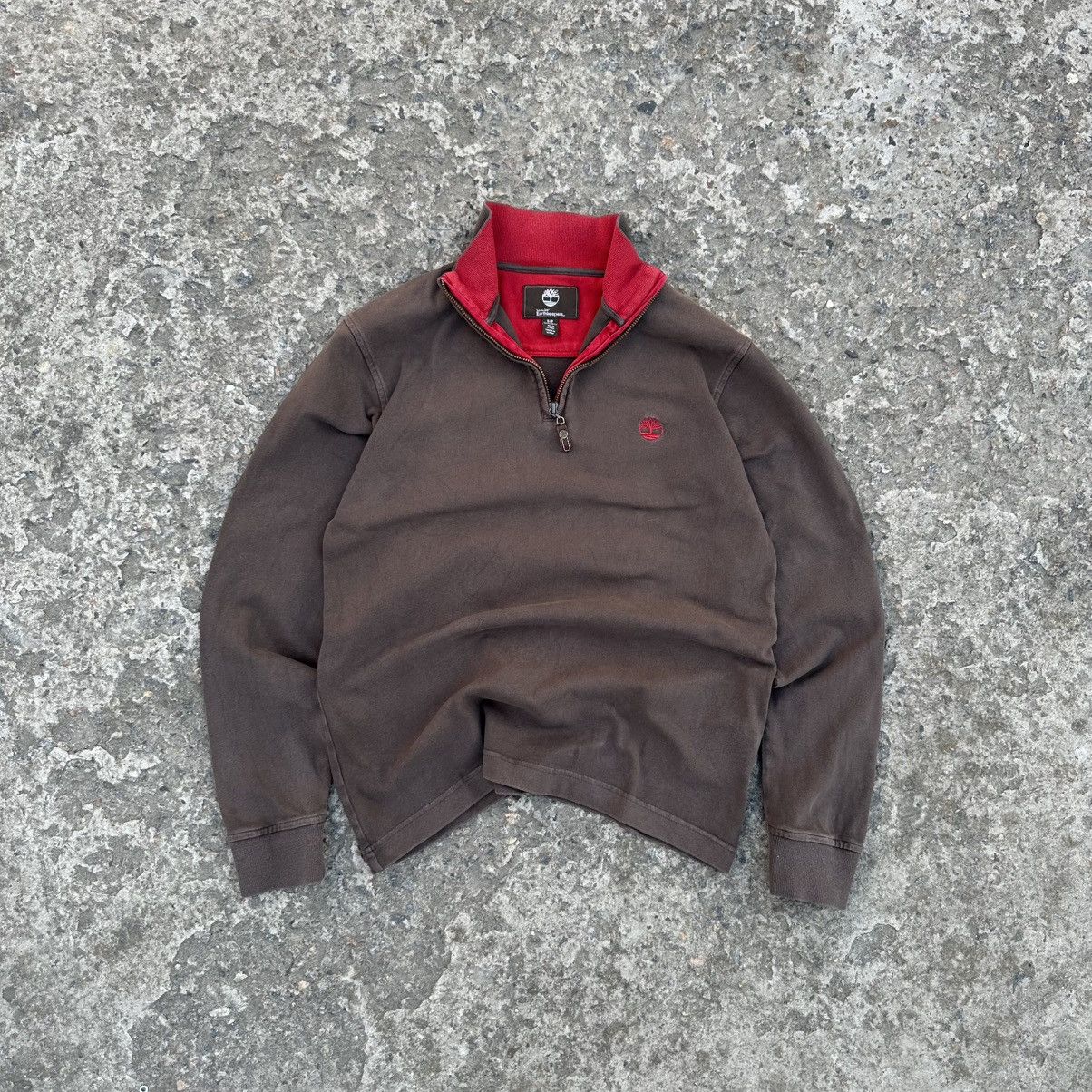 Timberland × Vintage Vintage Japanese Style Timberland Zip 1/4 Sweater Old Money Size US S / EU 44-46 / 1 - 1 Thumbnail