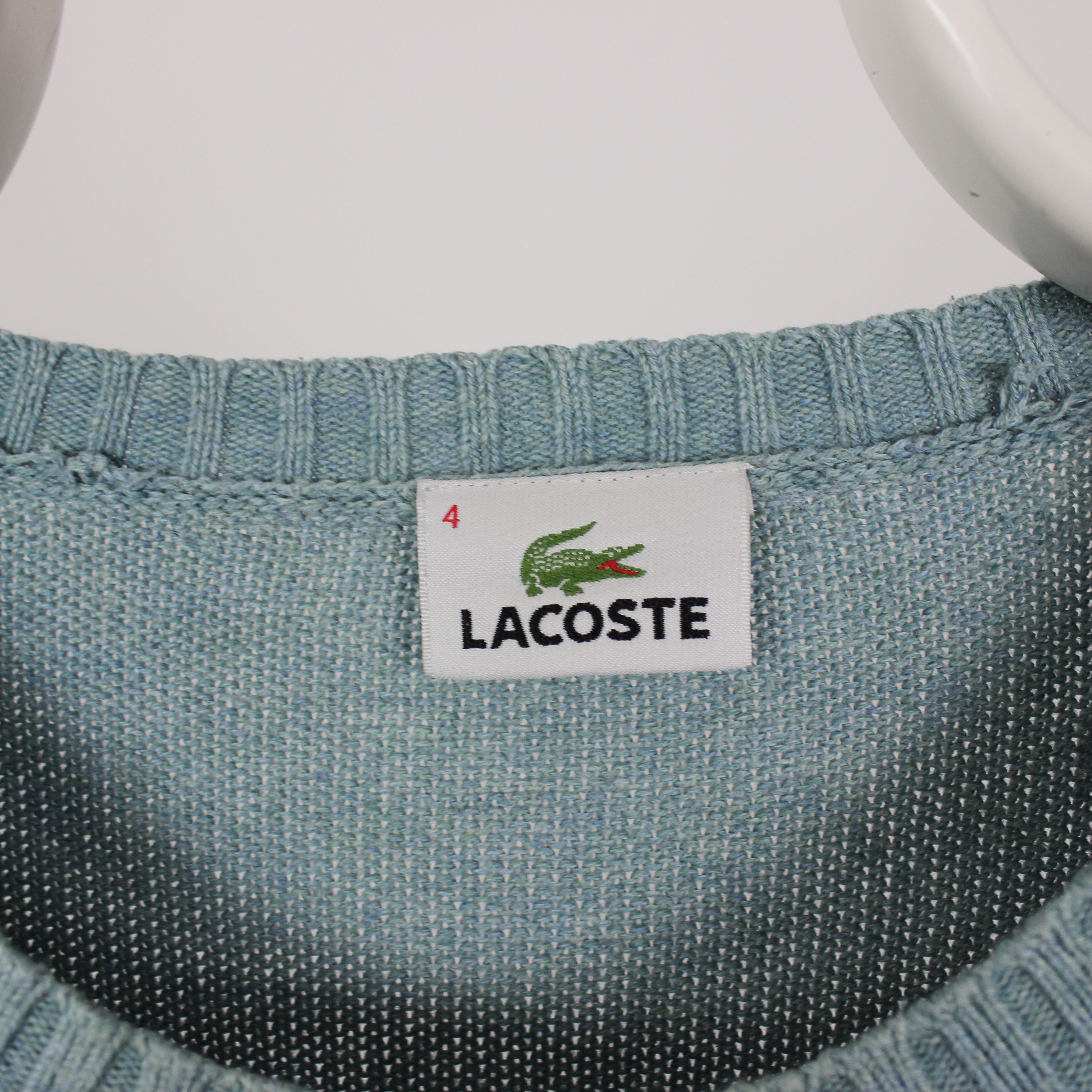 Lacoste Lacoste sweater men cotton wool blue green L 4 Size US L / EU 52-54 / 3 - 7 Thumbnail