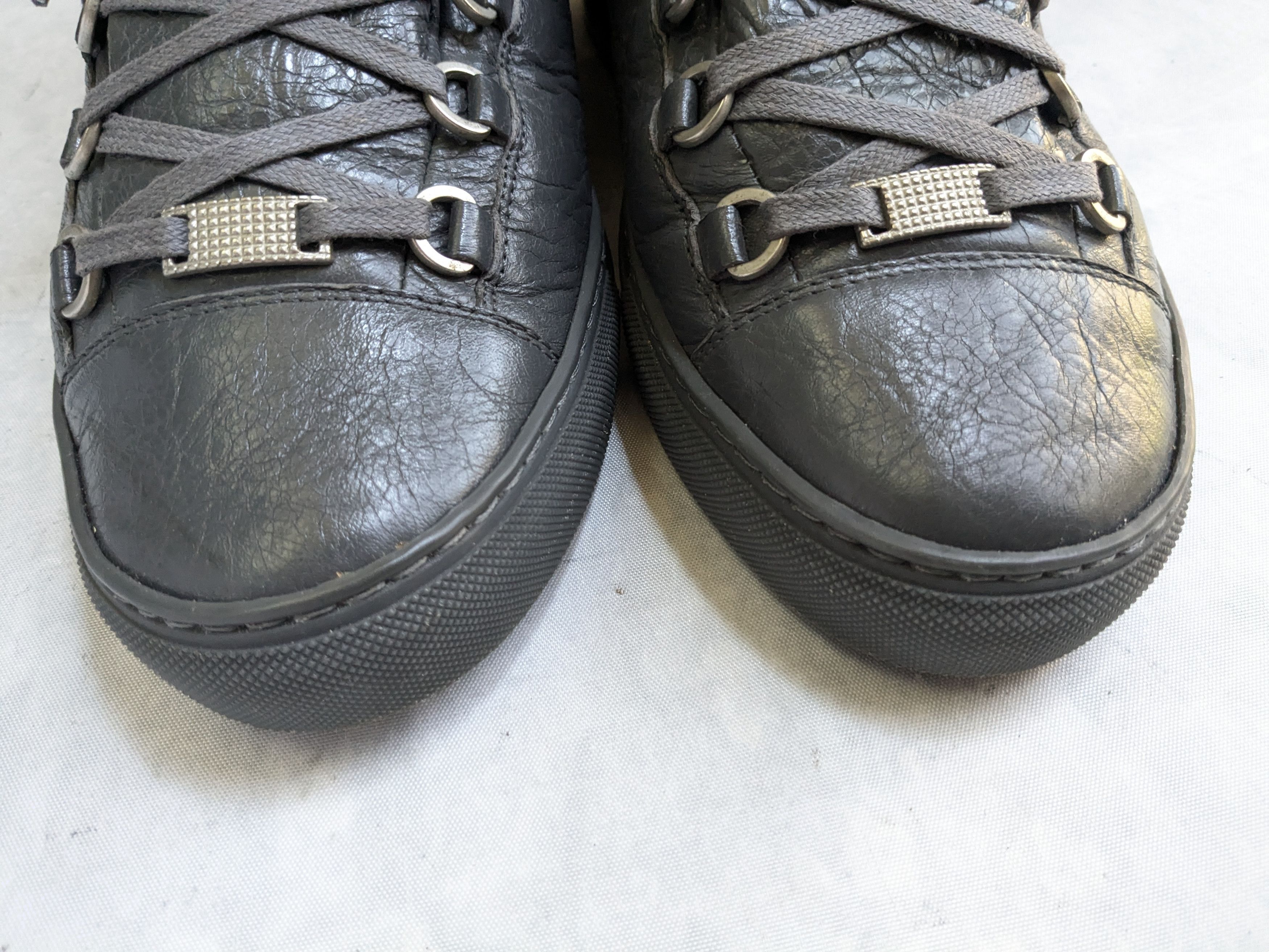 Balenciaga Balenciaga Arena Sneakers Gray High Tops 9 Leather Size US 9 / EU 42 - 4 Thumbnail